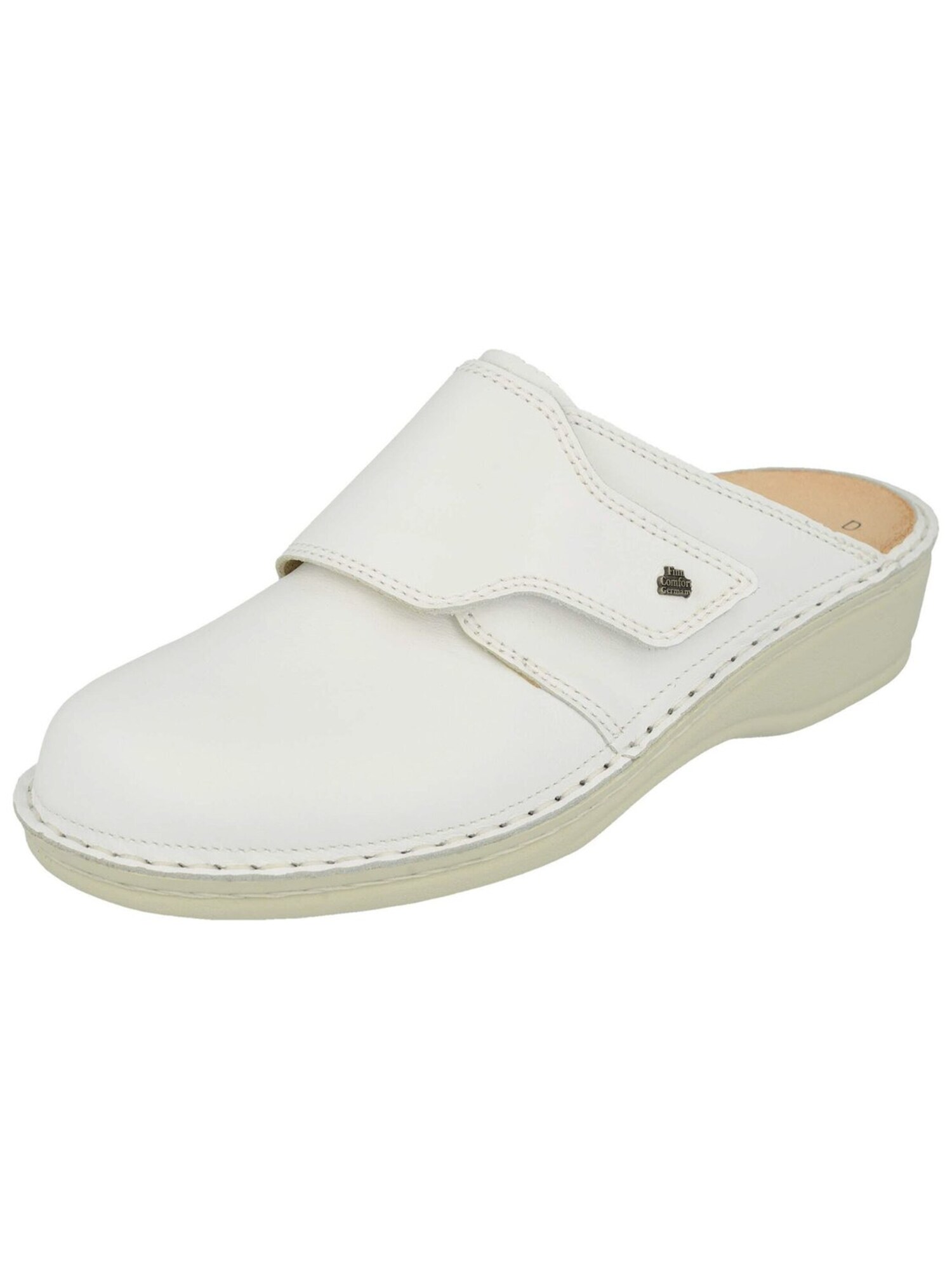 Finn Comfort Muiltjes 'Pantolette Damen 02526 001000 Echtleder In Weiß' Wit