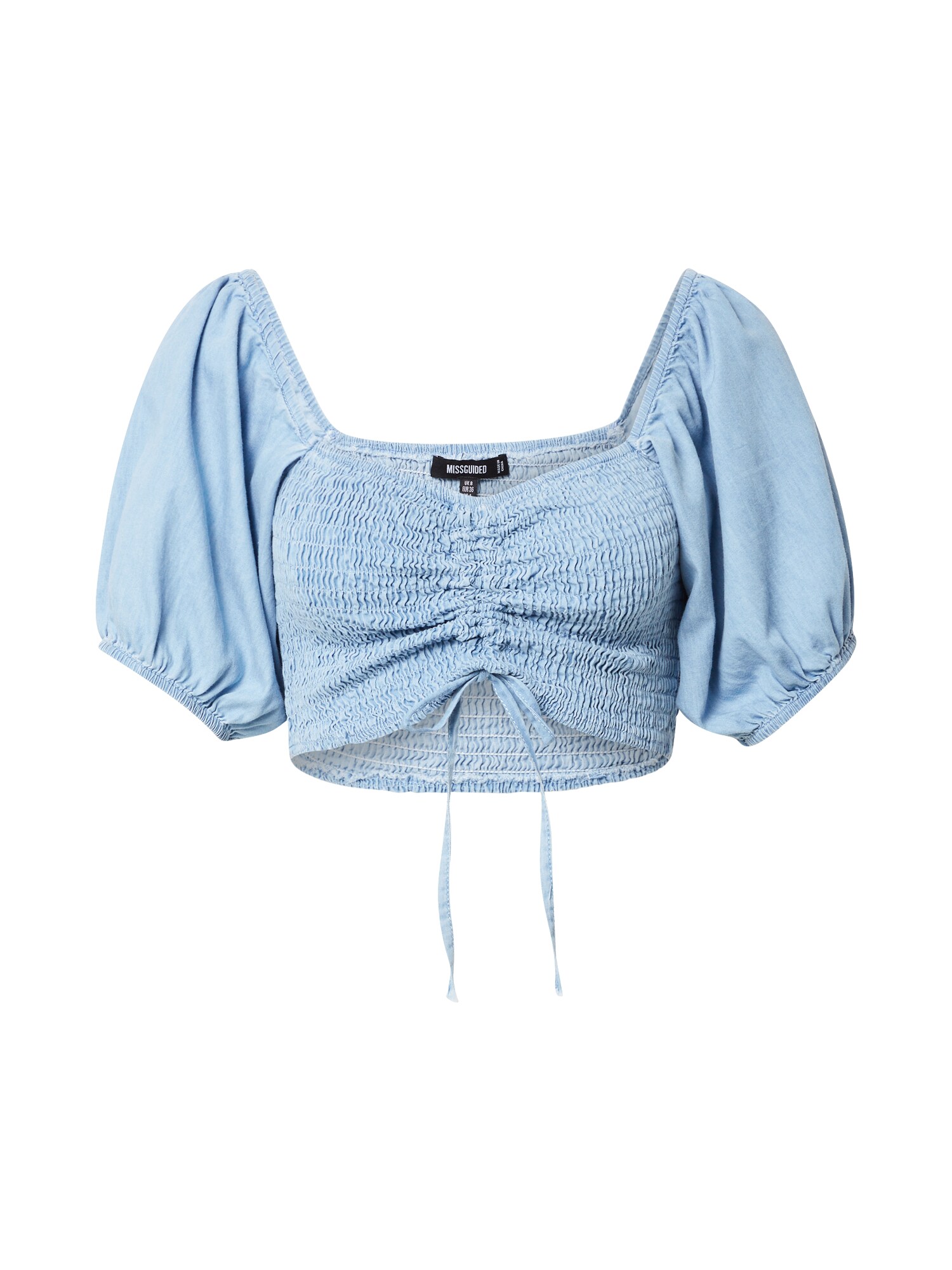 Missguided Tričko 'CHAMBRAY'  svetlomodrá