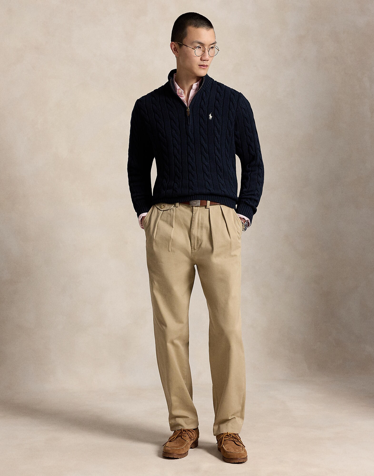 Polo Ralph Lauren Jersey  crema / navy – imagen 8