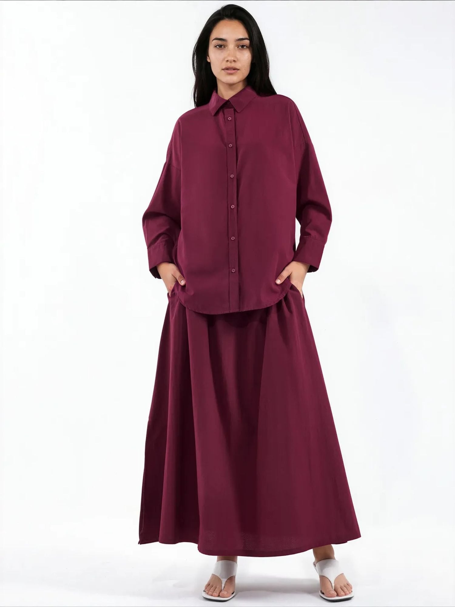 MSN Collection Jednodijelna pidžama 'Zweiteiliges Set' burgund