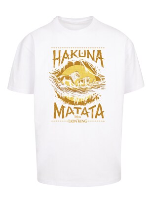 F4NT4STIC Shirt ‘König der Löwen Film Hakuna Matata’ Lichtbeige / Donkerbeige / Wit