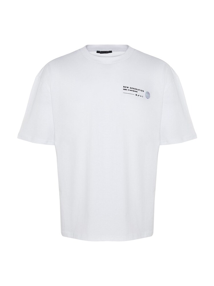 Trendyol T-Shirt Herren Größe L indigo / aqua / schwarz / weiß