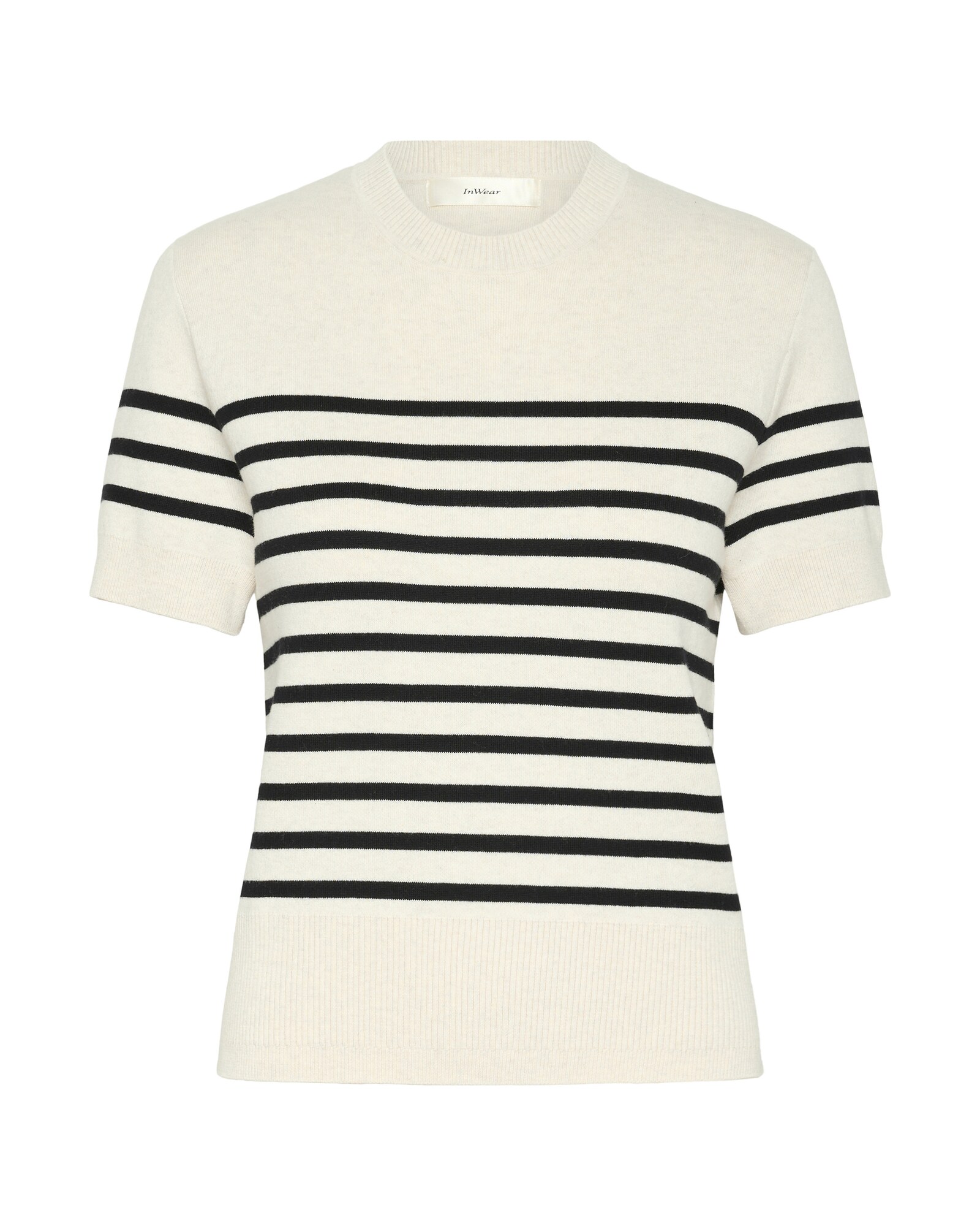 InWear Pulover Wallis  negru / alb