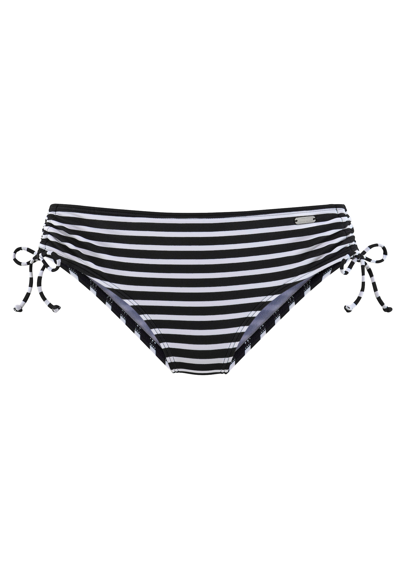 VENICE BEACH Bikinio kelnaitės juoda / balta