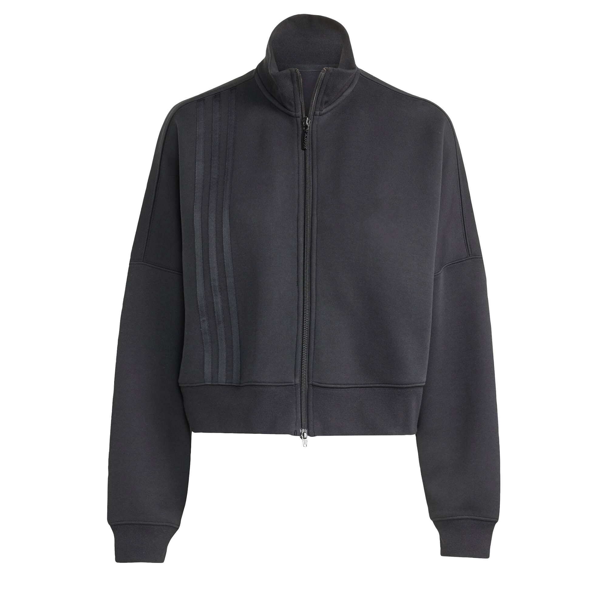 ADIDAS ORIGINALS Tepláková bunda 'Off Placed 3-Stripes Zip' tmavosivá / čierna