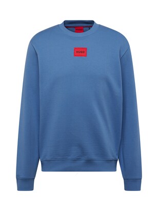 HUGO Sweatshirt ‘Diragol212’ Opaal / Rood / Zwart