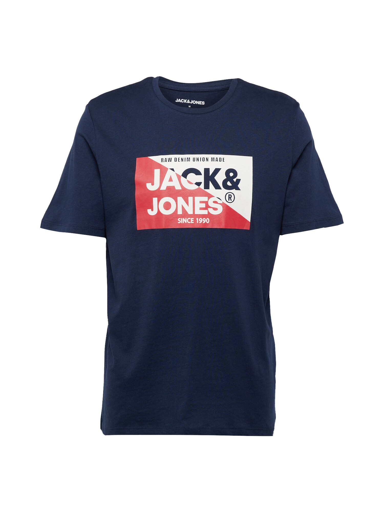 JACK & JONES Tričko 'JJNOLAN'  námornícka modrá / červená / biela