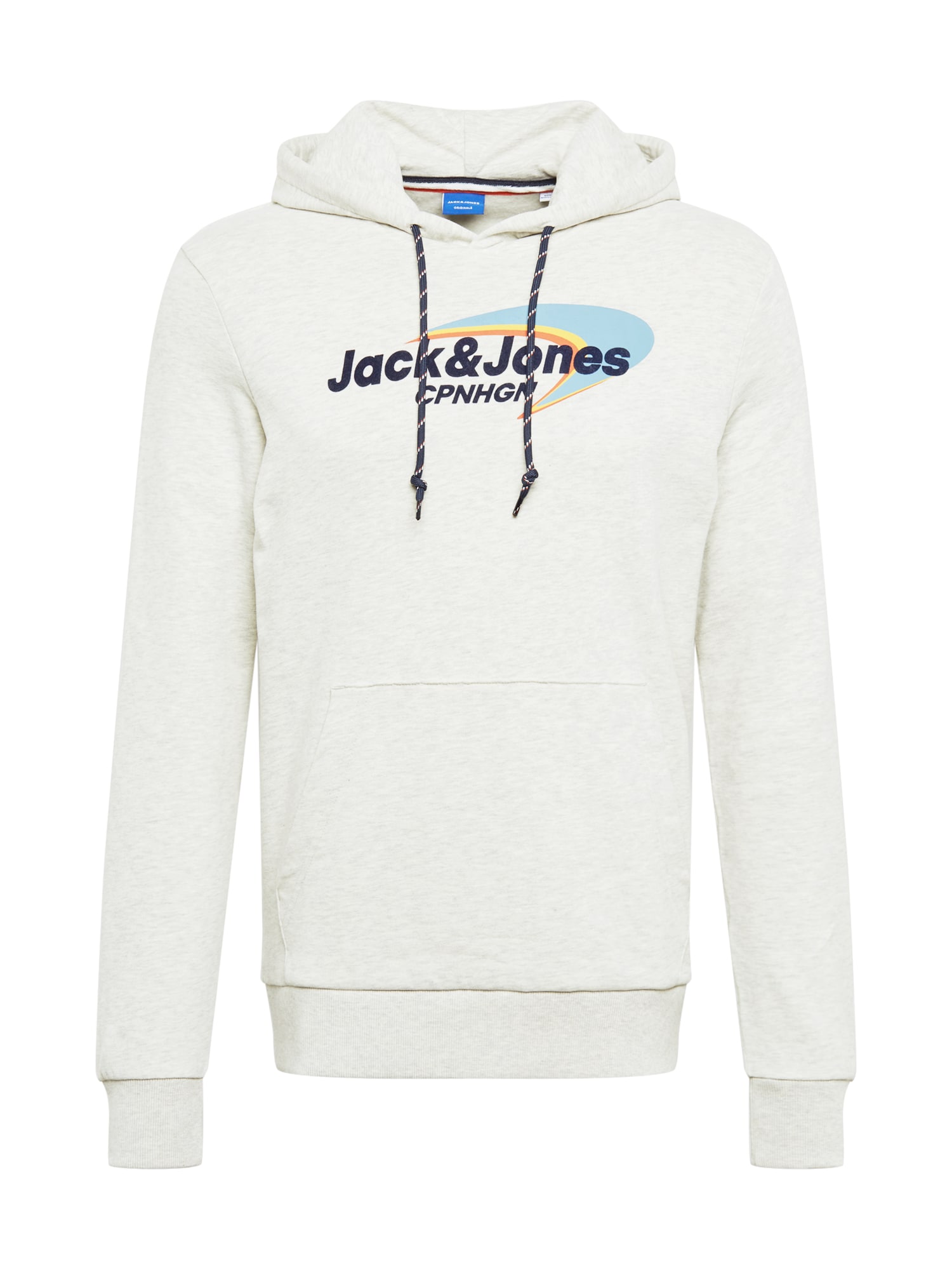 JACK & JONES Megztinis be užsegimo  balta / nakties mėlyna