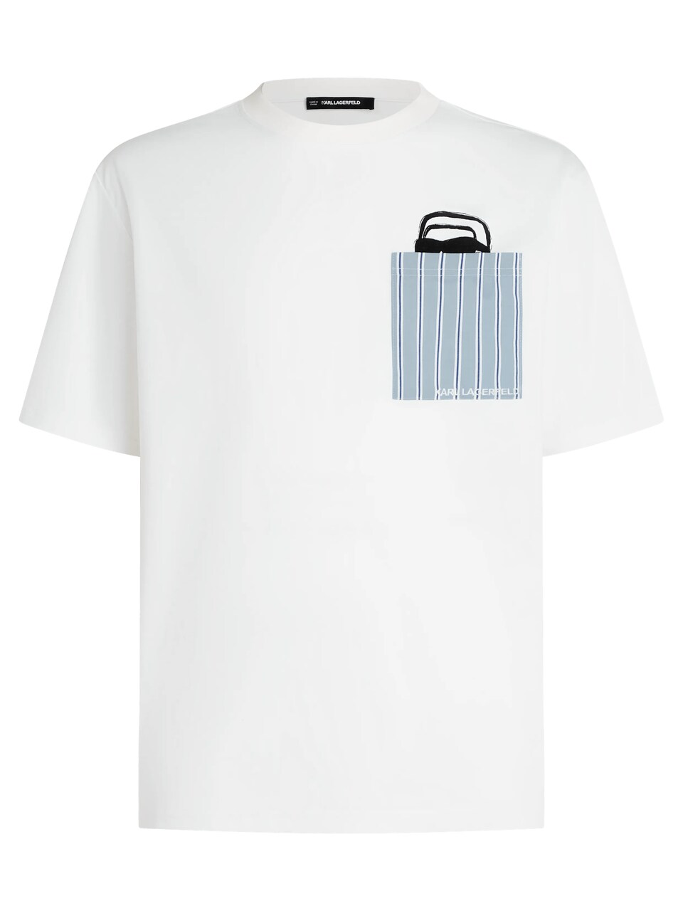 T-shirt 'Ikon' ljusblå / svart