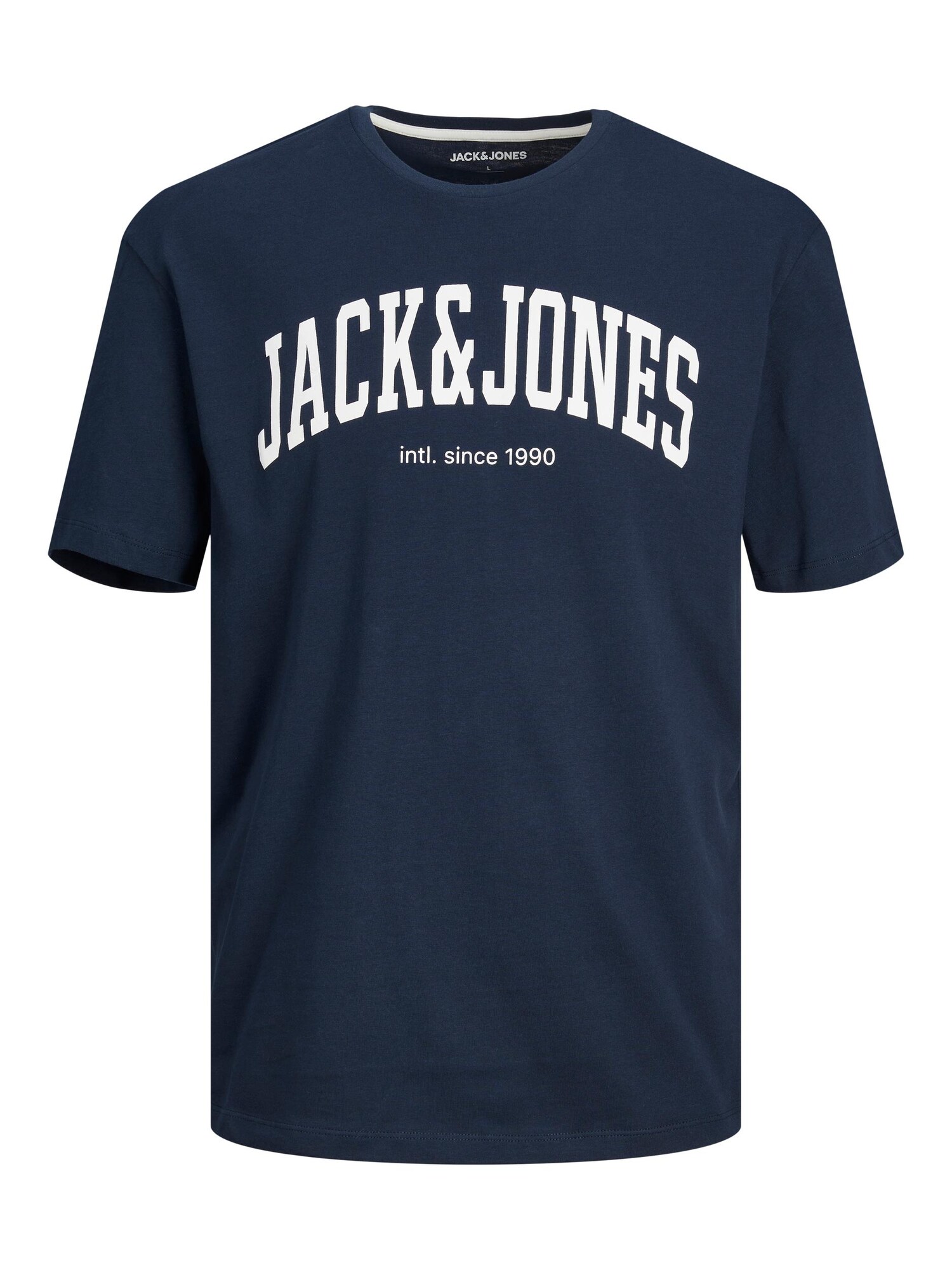 JACK & JONES Tričko 'JJEJosh'  námornícka modrá / biela