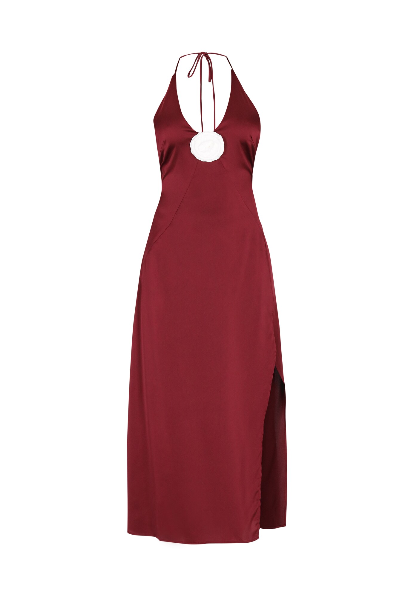 faina Vestido de noche  rojo vino / blanco