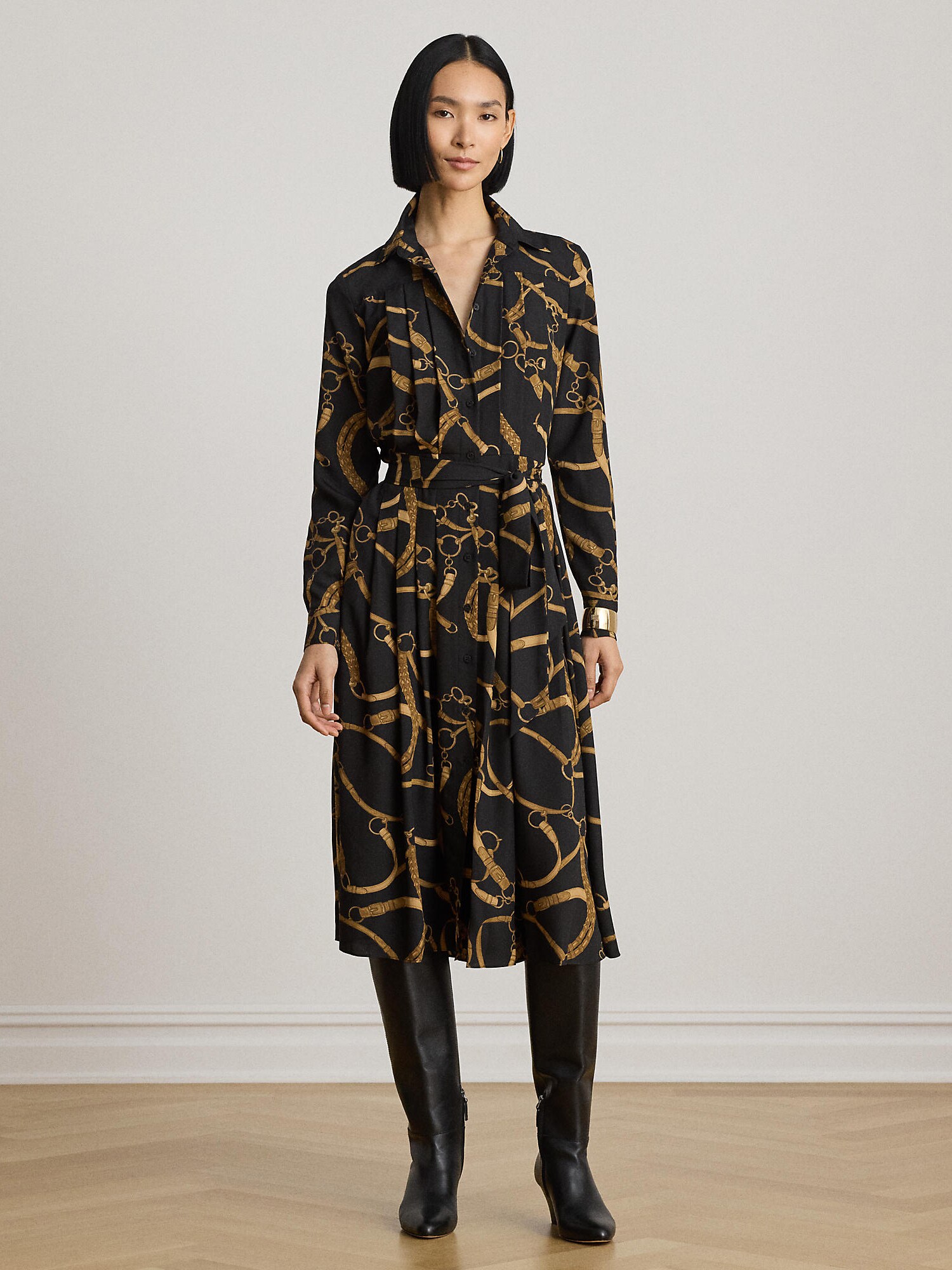 Lauren Ralph Lauren Vestido camisero 'POLY'  pueblo / negro – imagen 4