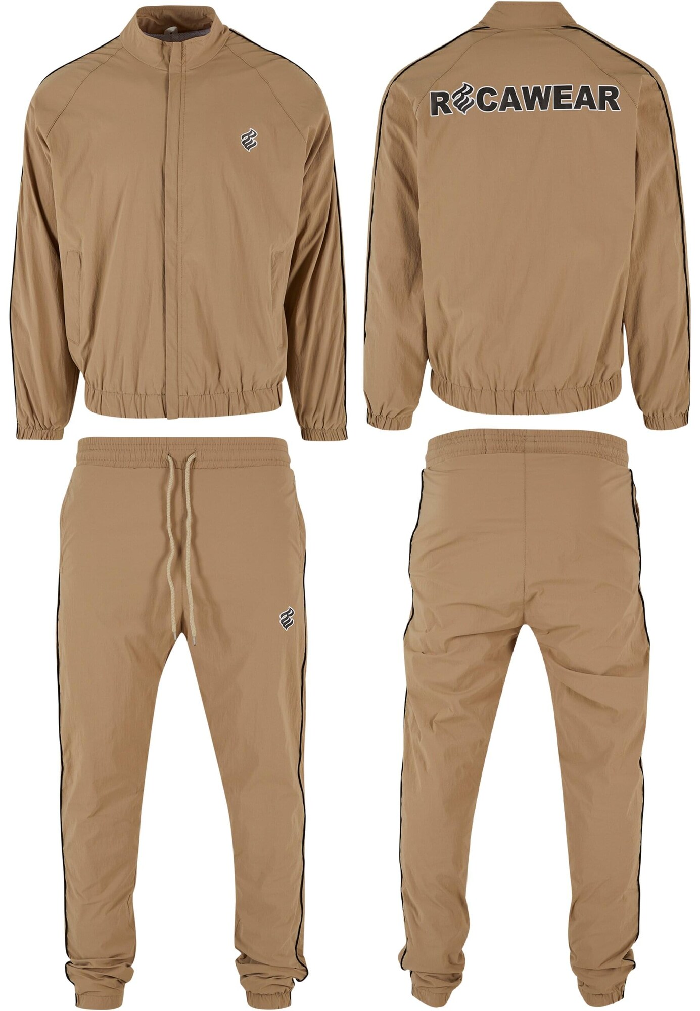 ROCAWEAR Jogging ruhák 'Champ'  sötét bézs / fekete / fehér akciós termékkép 1