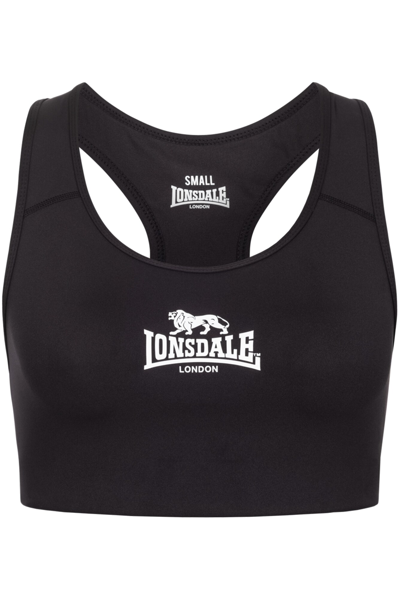 LONSDALE Sutien sport Wardour  negru / alb