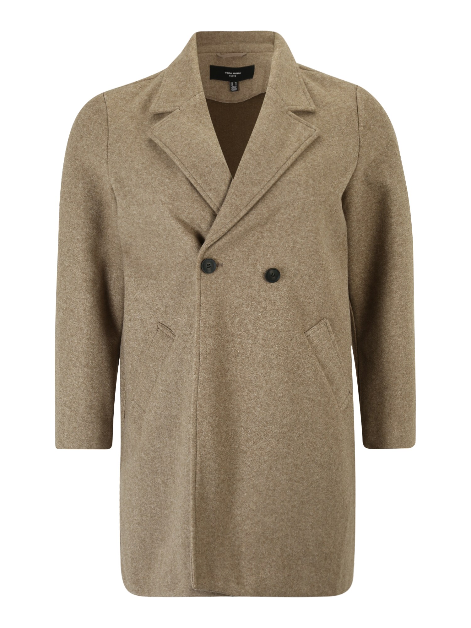 Vero Moda Curve Demisezoninis paltas 'ADDIE' tamsiai rusva