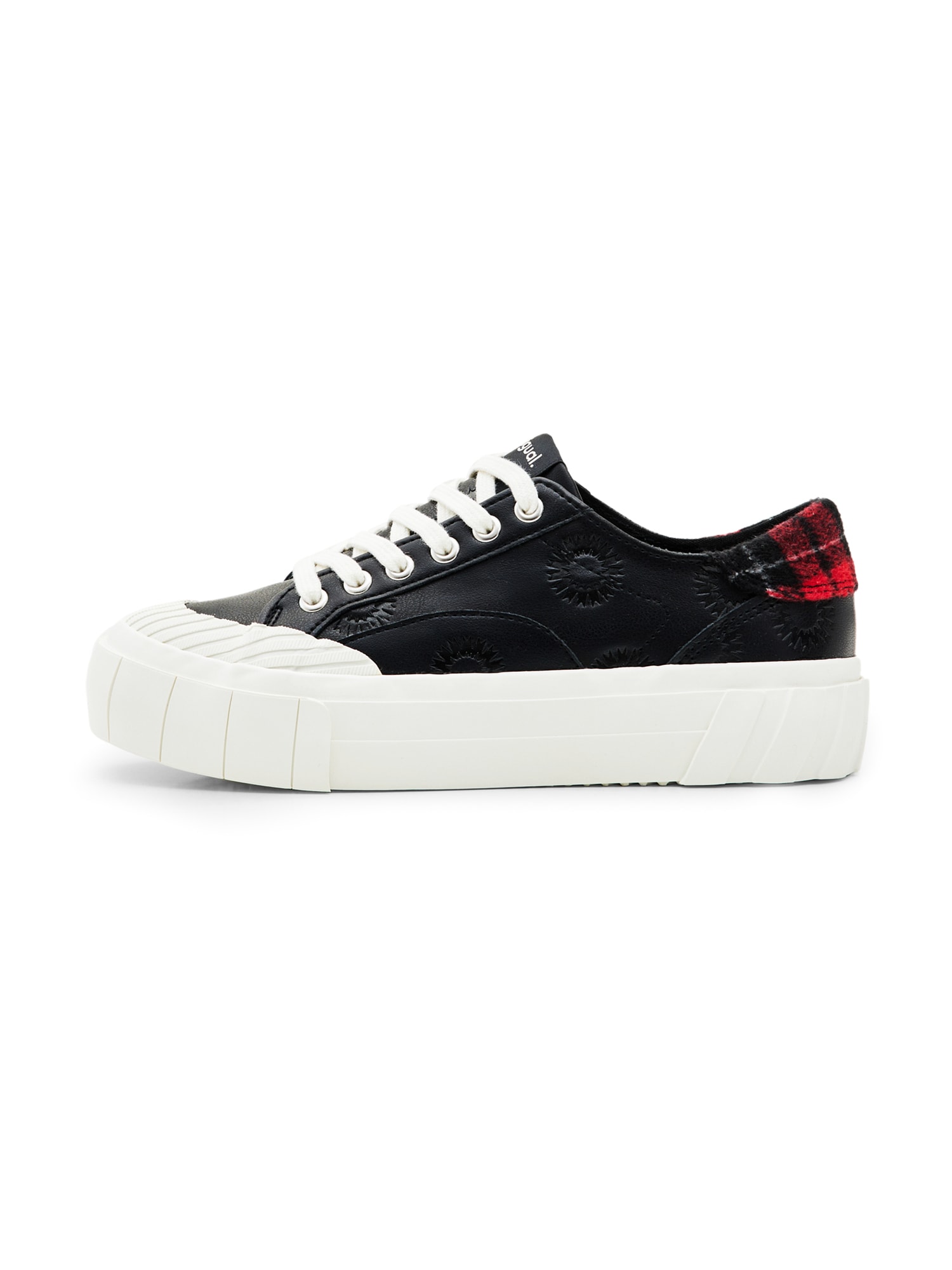 Desigual Sneaker low  roșu / negru / alb