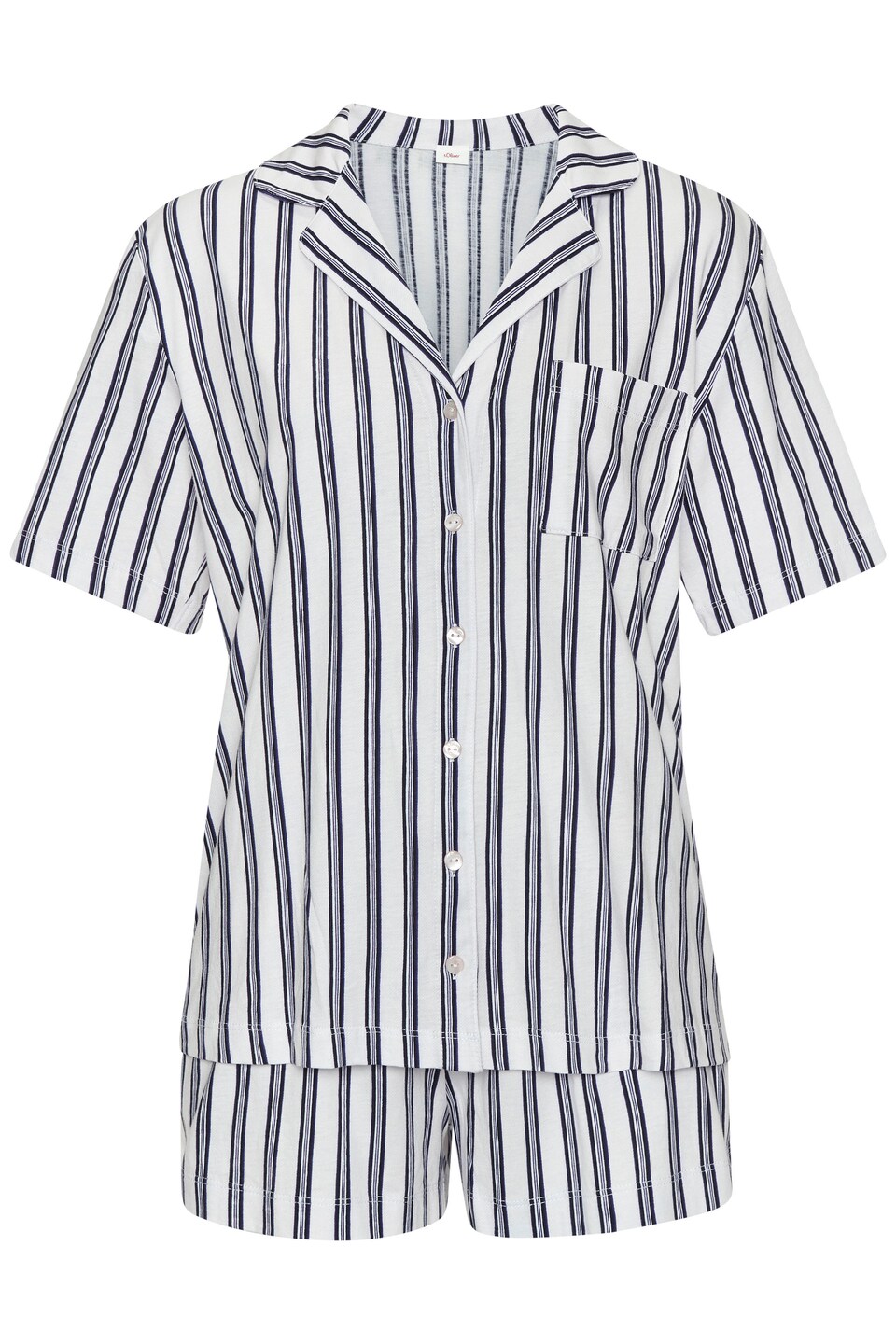Kort pyjamas marinblå / svart