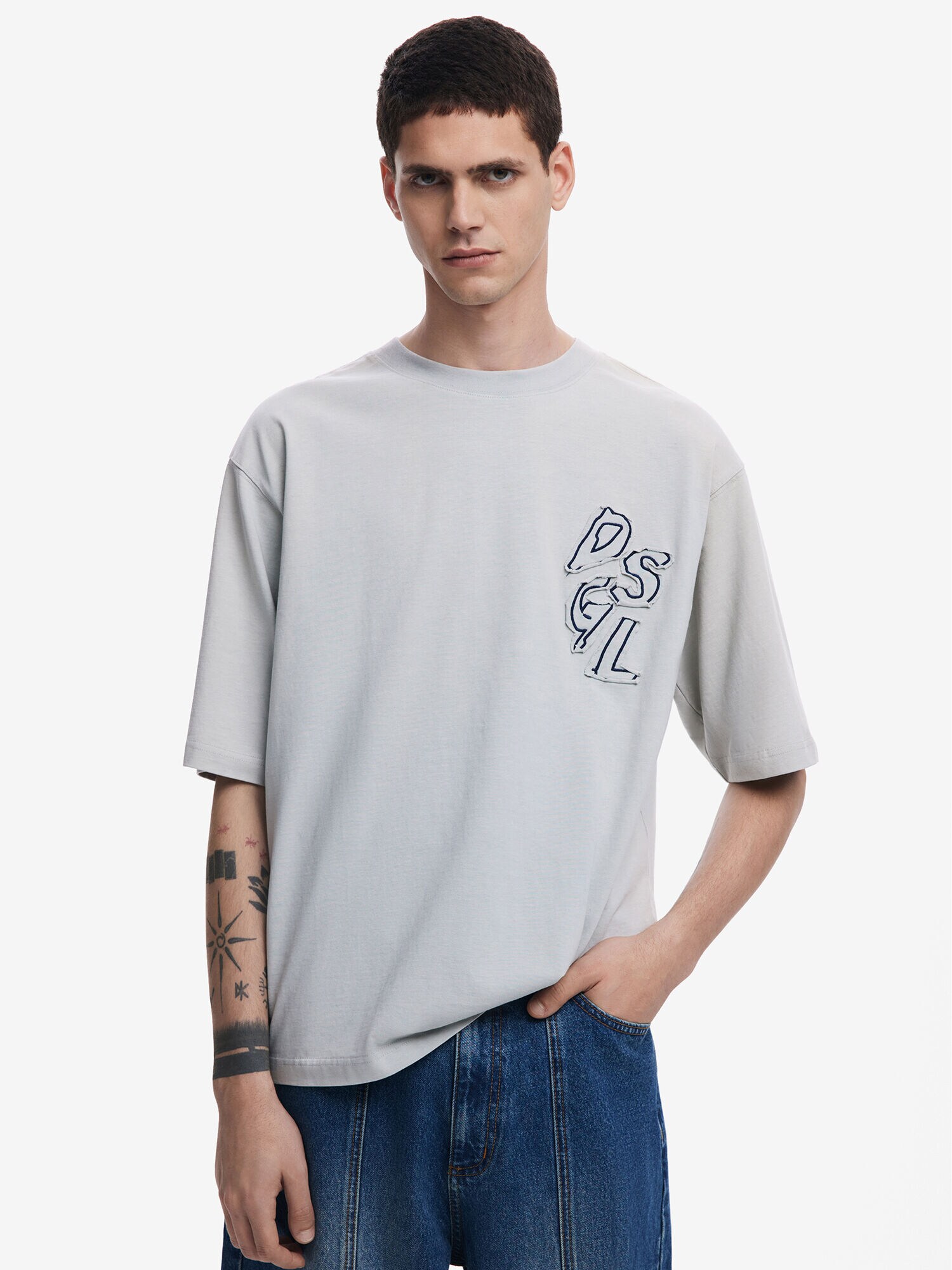 Desigual Tričko 'Mickey Mouse™' dymovo modrá / tmavomodrá (obrázok 3)
