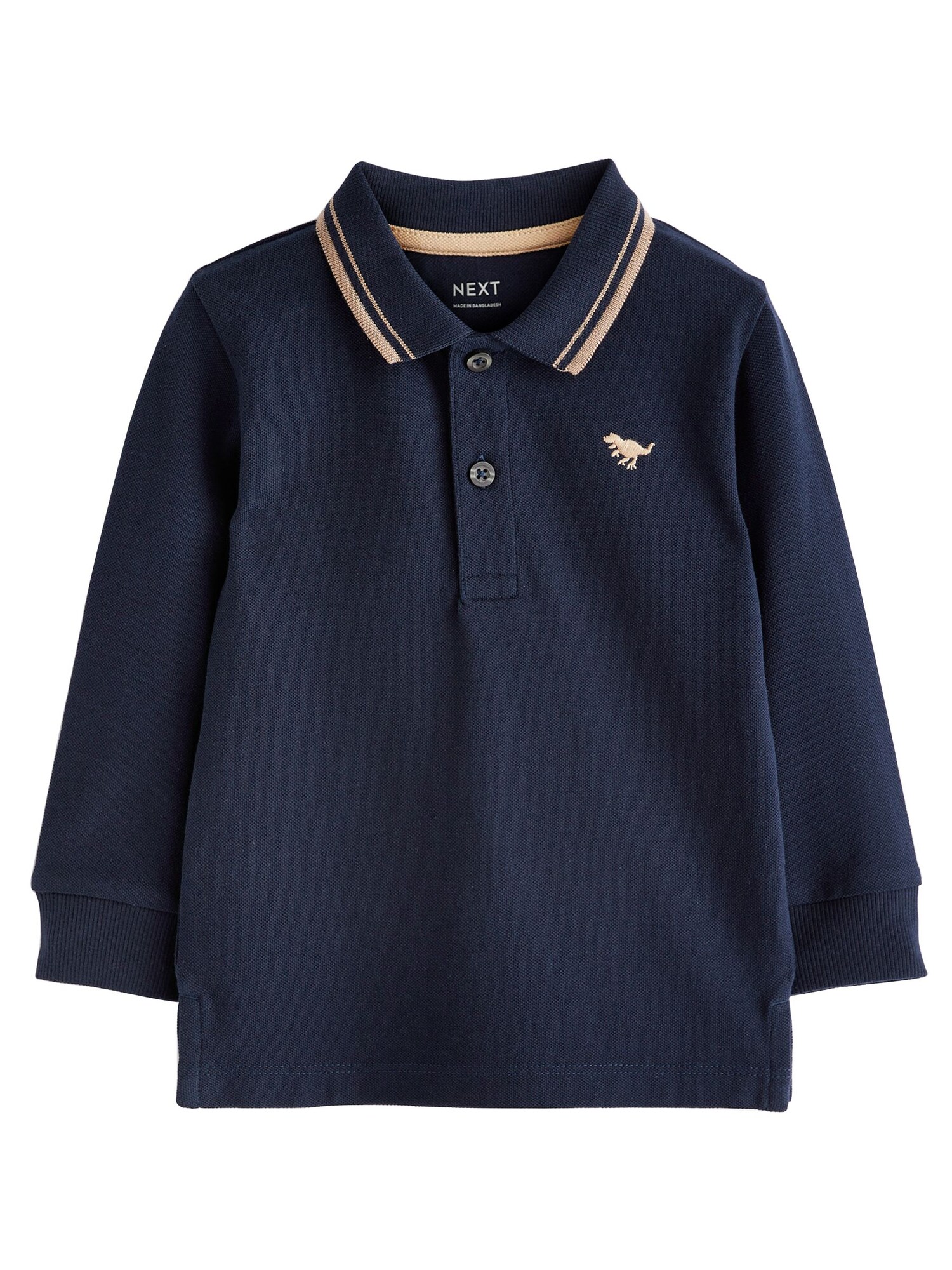 Next Tricou  bej / bleumarin