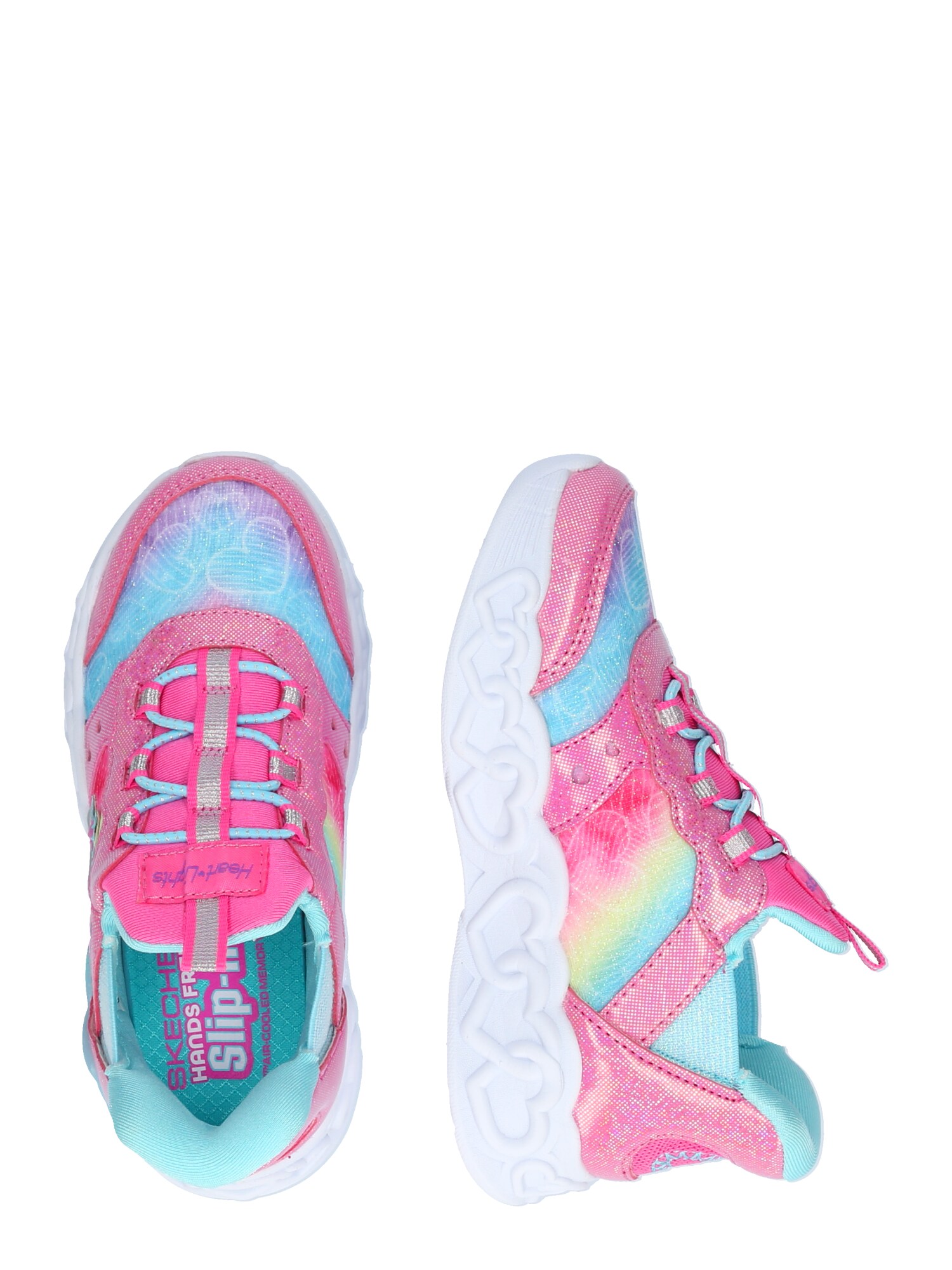 SKECHERS Sportcipő  világoskék / világos sárga / rózsaszín / ezüst termék 2. képe