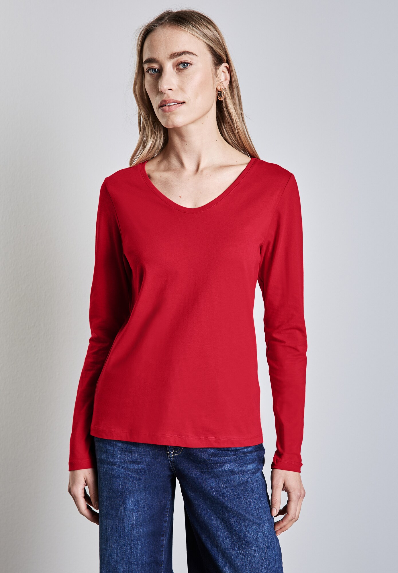 Thumbnail - STREET ONE Shirt mit gerundetem V-Neck