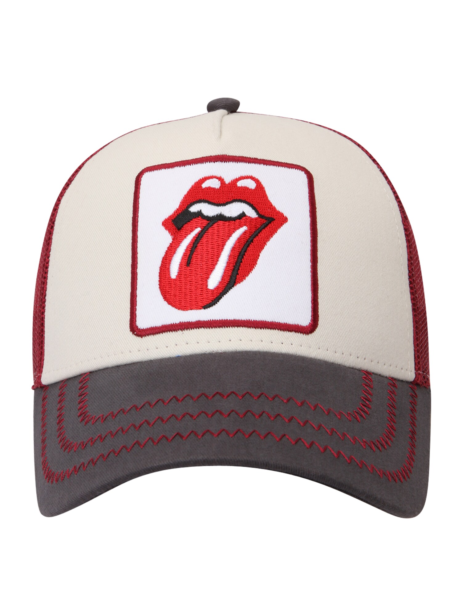 AMPLIFIED Sapkák 'Rolling Stones'  kő / piros / sötétvörös / gyapjúfehér termék 2. képe