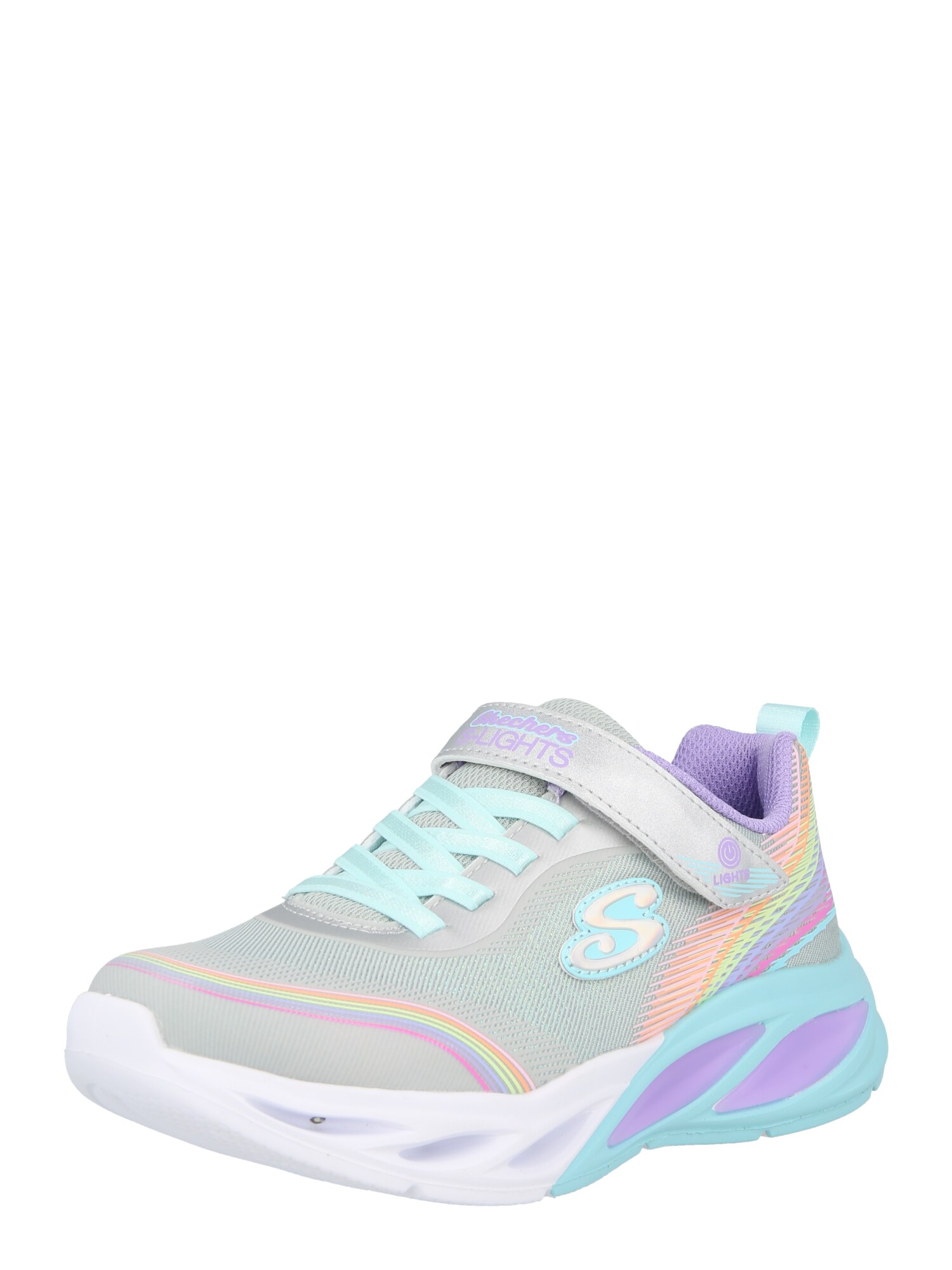 SKECHERS Sneaker  azuriu / verde pastel / lila / argintiu