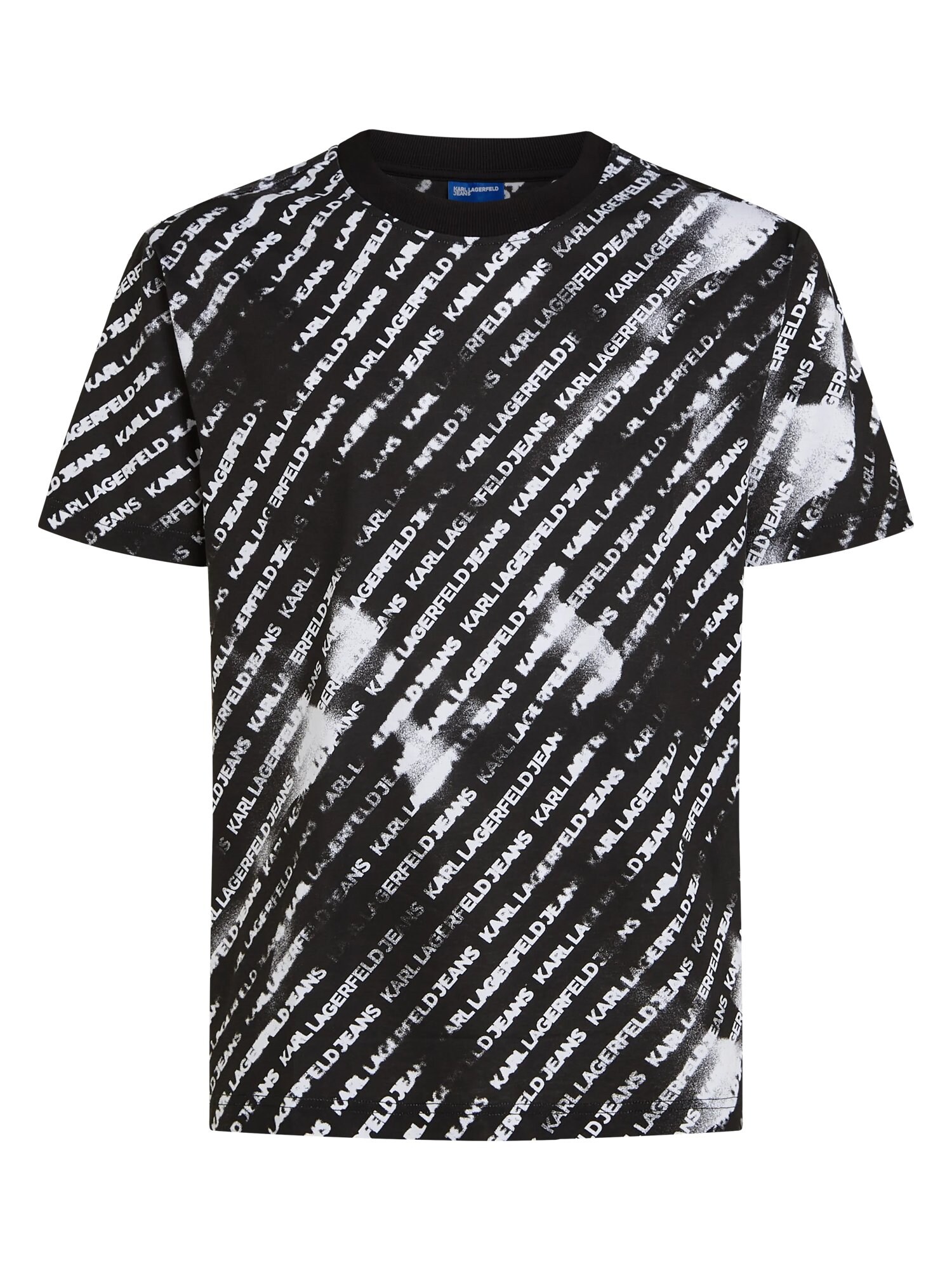KARL LAGERFELD JEANS Tricou negru / alb