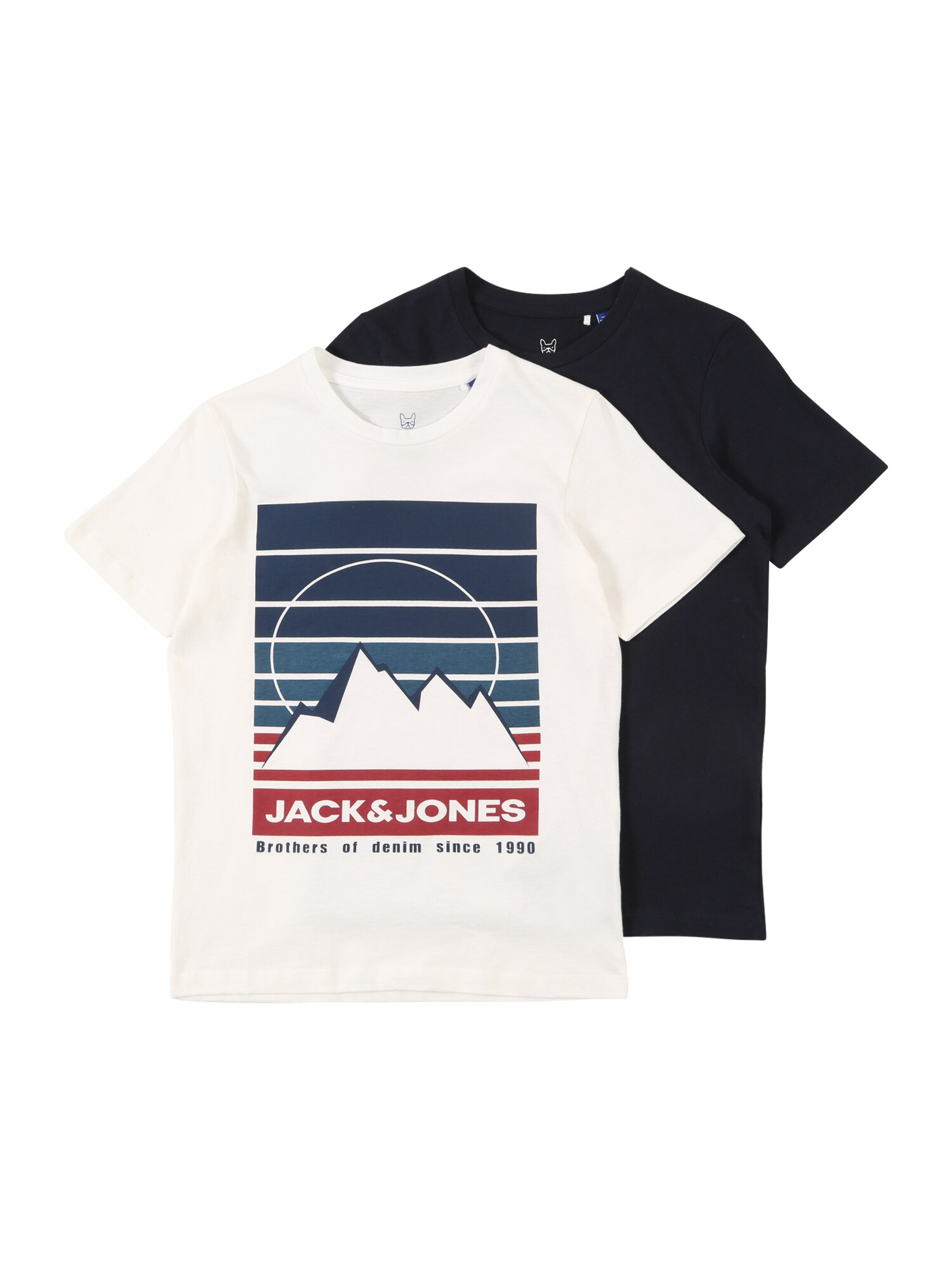 Jack & Jones Junior Marškinėliai 'DEHSEL'  balkšva / tamsiai mėlyna / mišrios spalvos