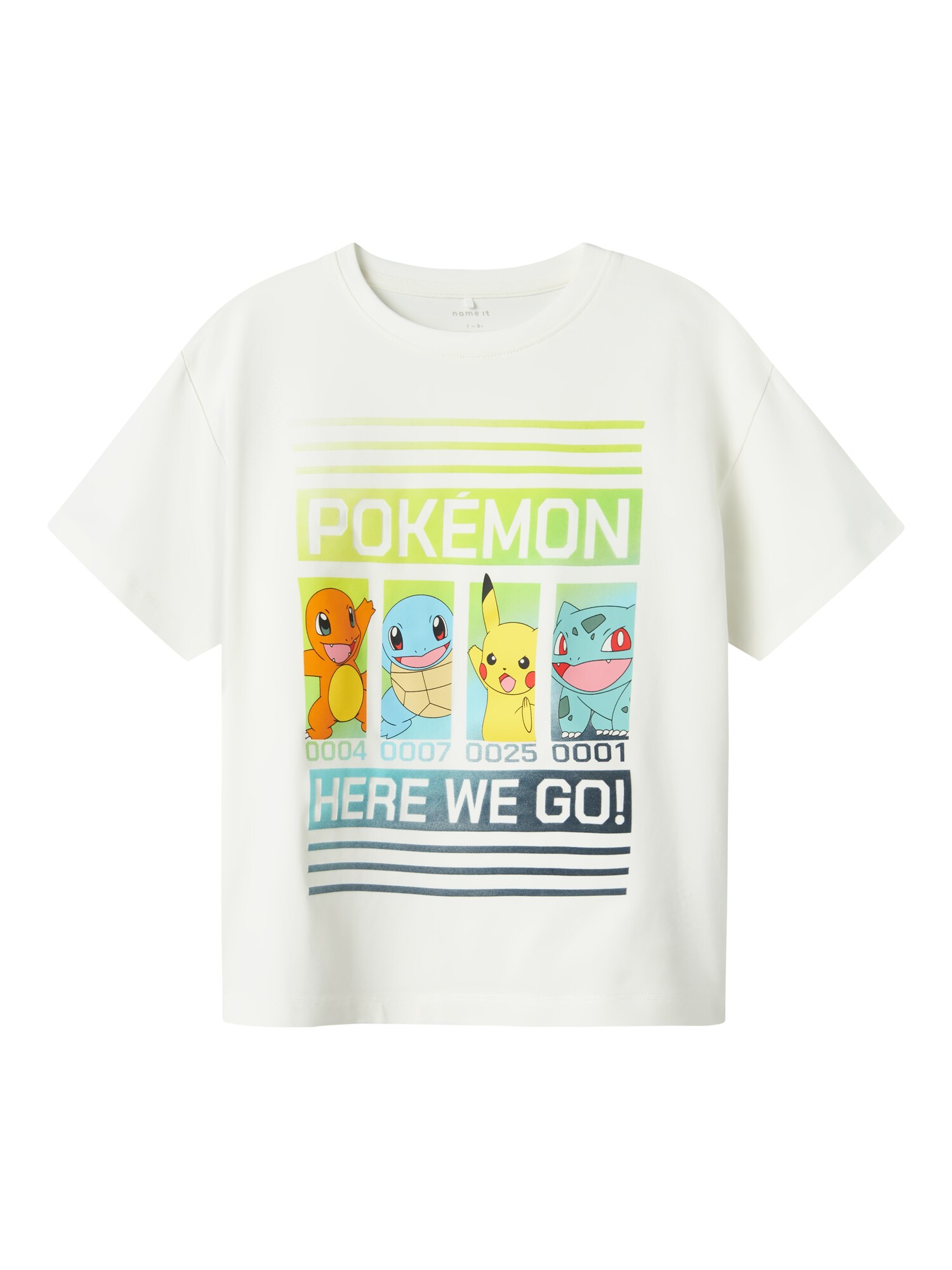 NAME IT Póló 'NKMMABR POKEMON'  világoskék / sárga / kiwi / fehér akciós termékkép 1