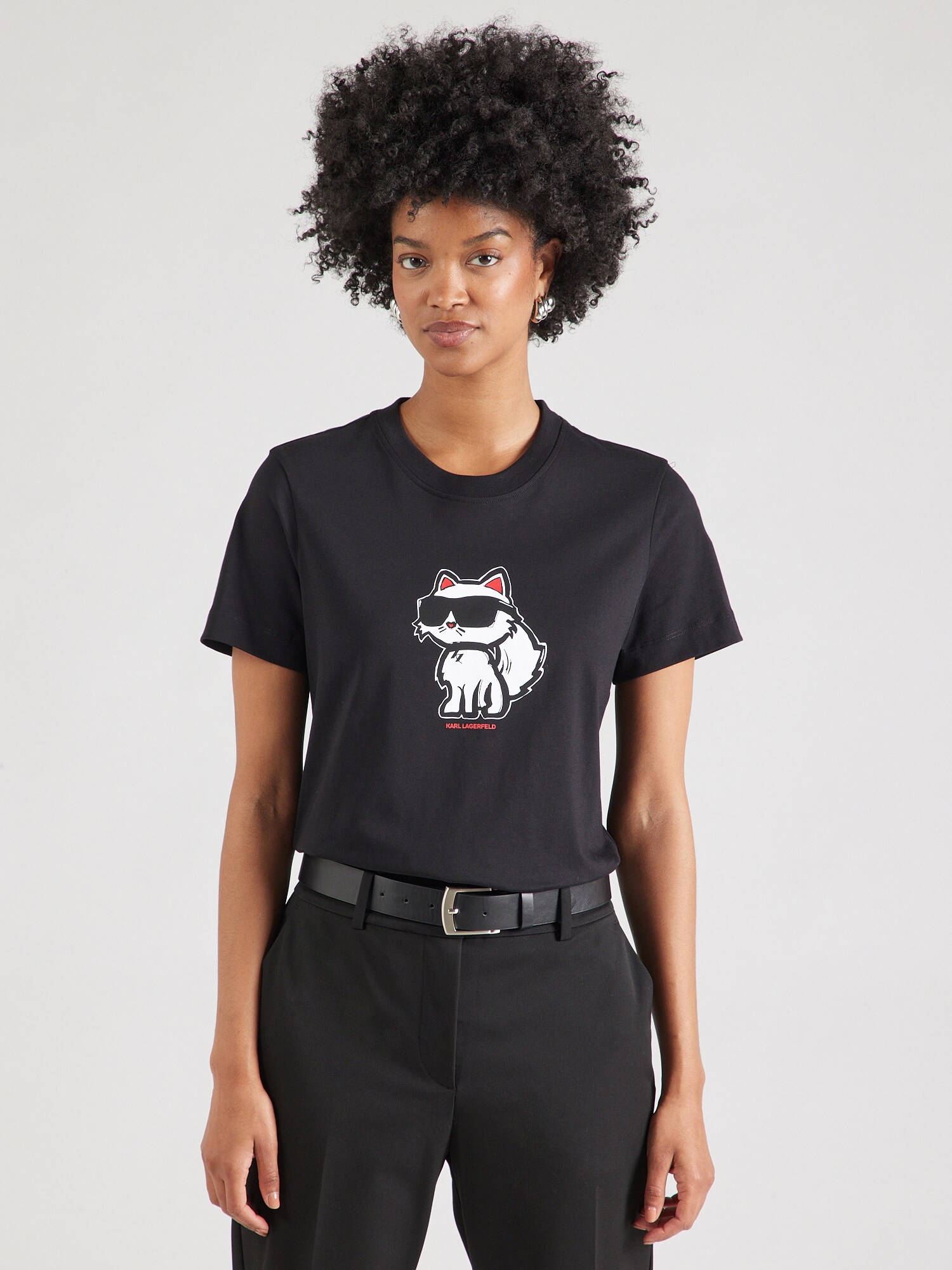 Karl Lagerfeld Póló  gránátalma / fekete / fehér termék 2. képe