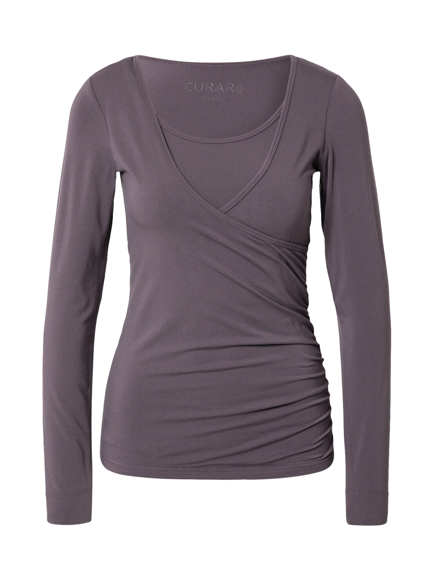 CURARE Yogawear Camisa funcionais 'Flow'  cinzento escuro