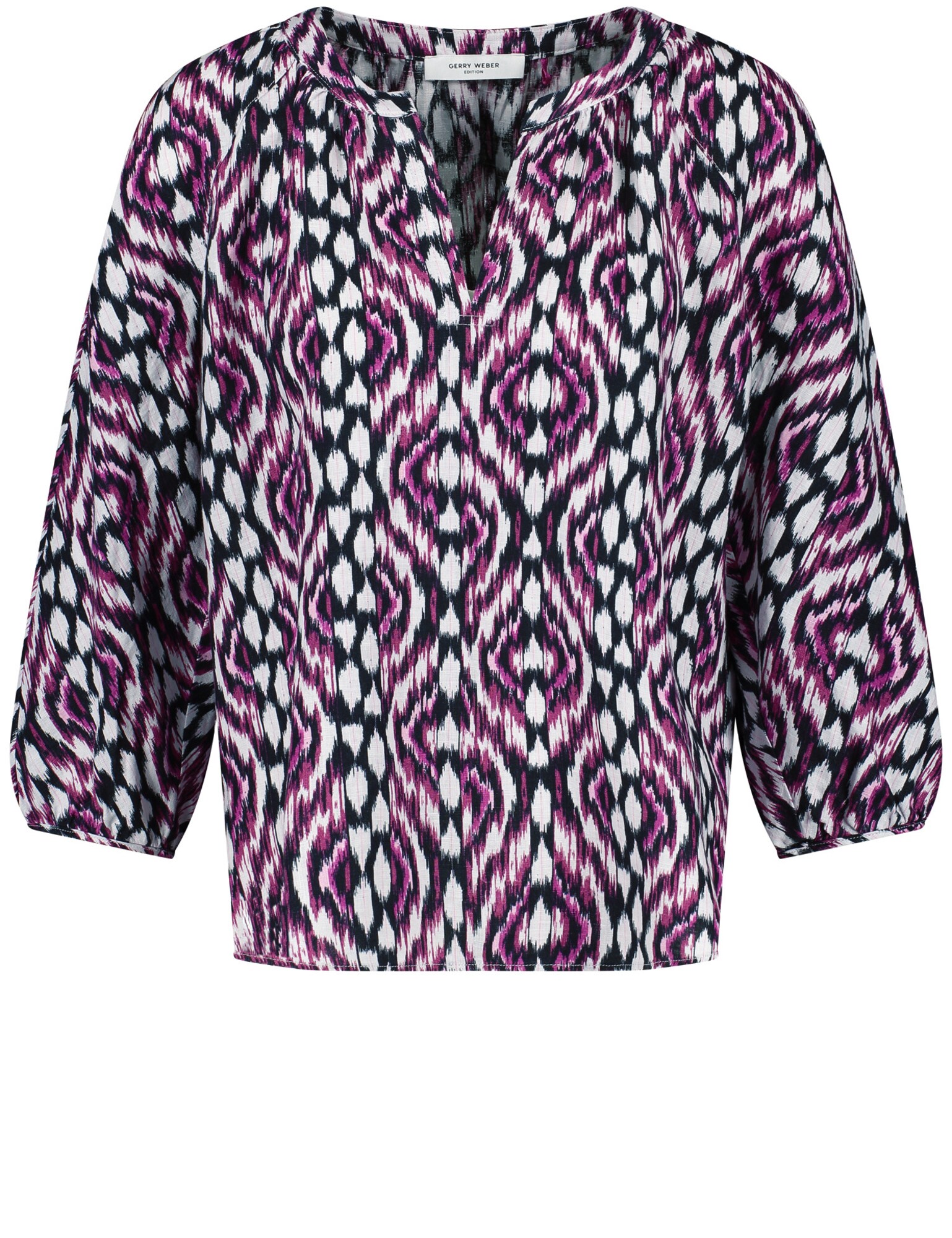 GERRY WEBER Bluză  roz / purpuriu / negru / alb