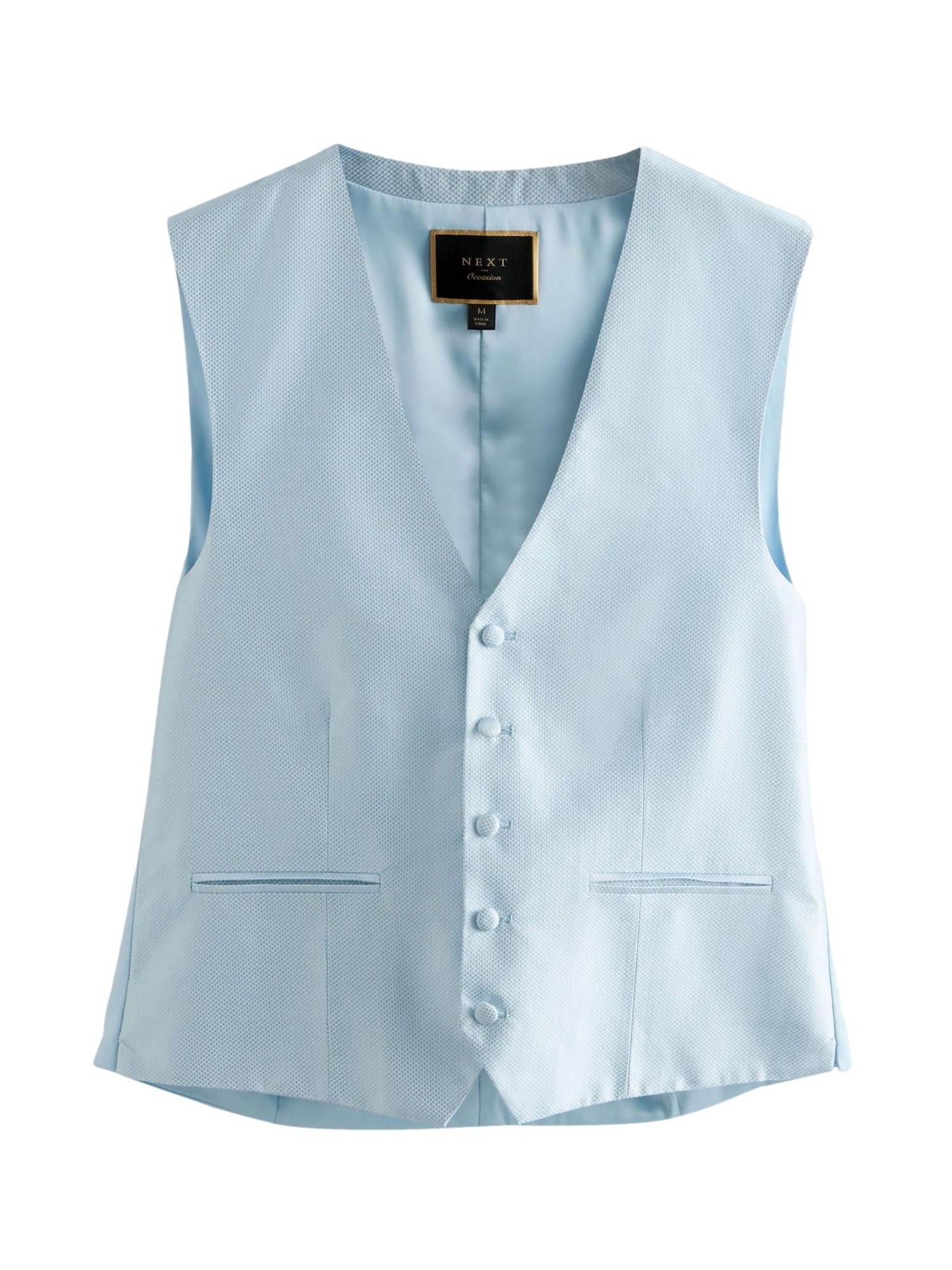 Next Vestă de costum  albastru deschis
