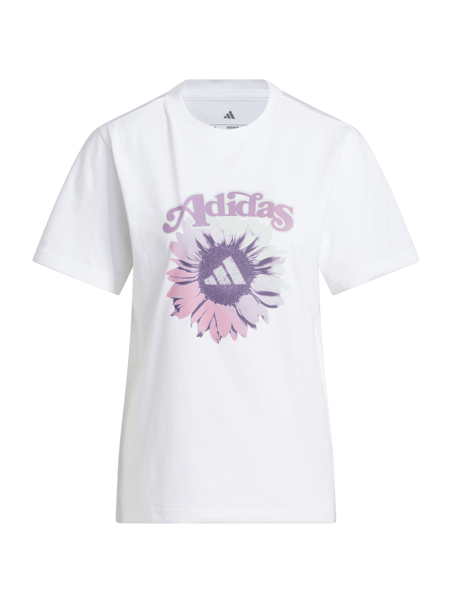 ADIDAS SPORTSWEAR Tricou funcțional FLORAL  gri deschis / lila / mauve / alb