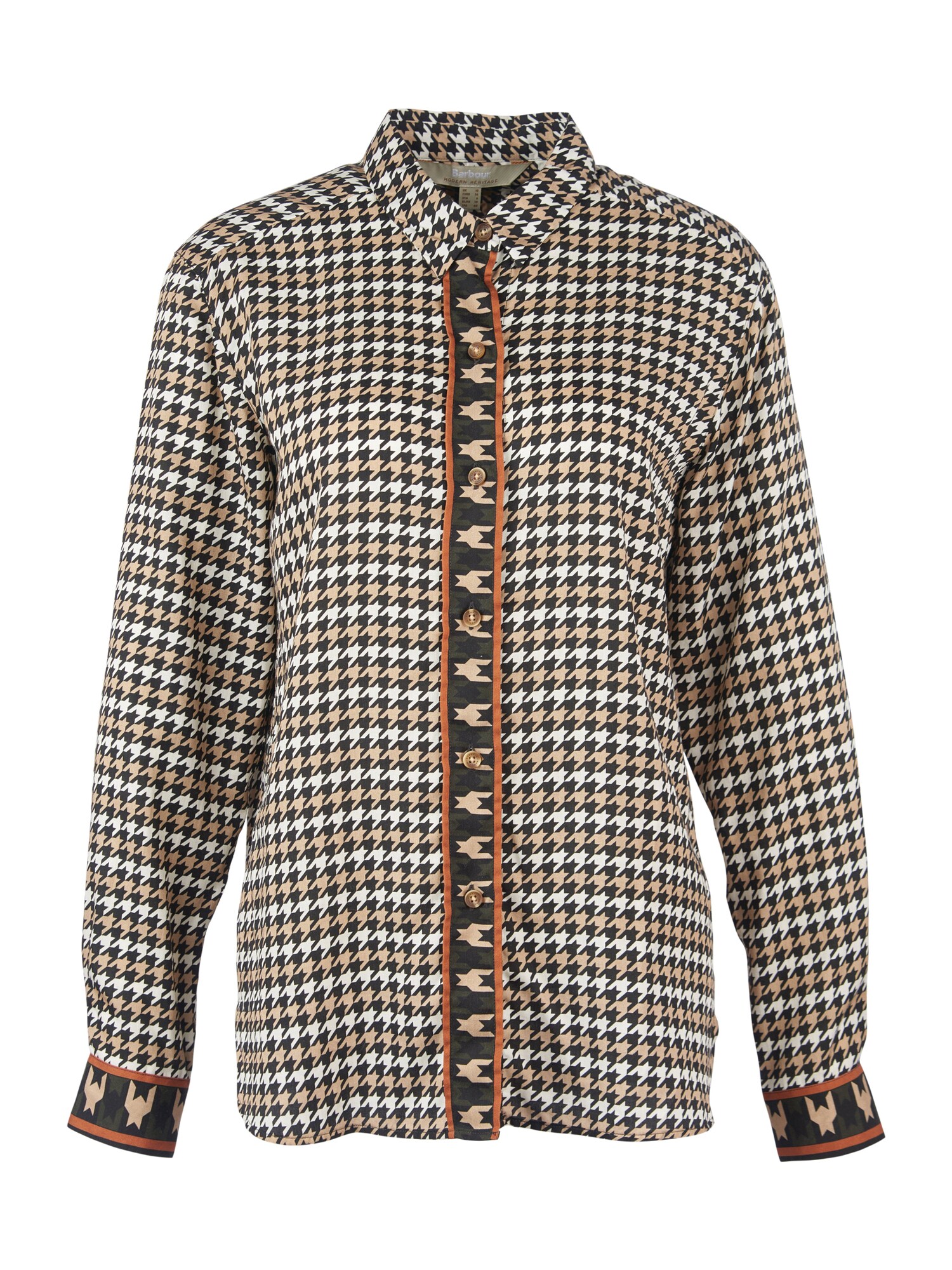 Barbour Blúzka 'Ryhope'  hrdzavohnedá / svetlohnedá / čierna / biela