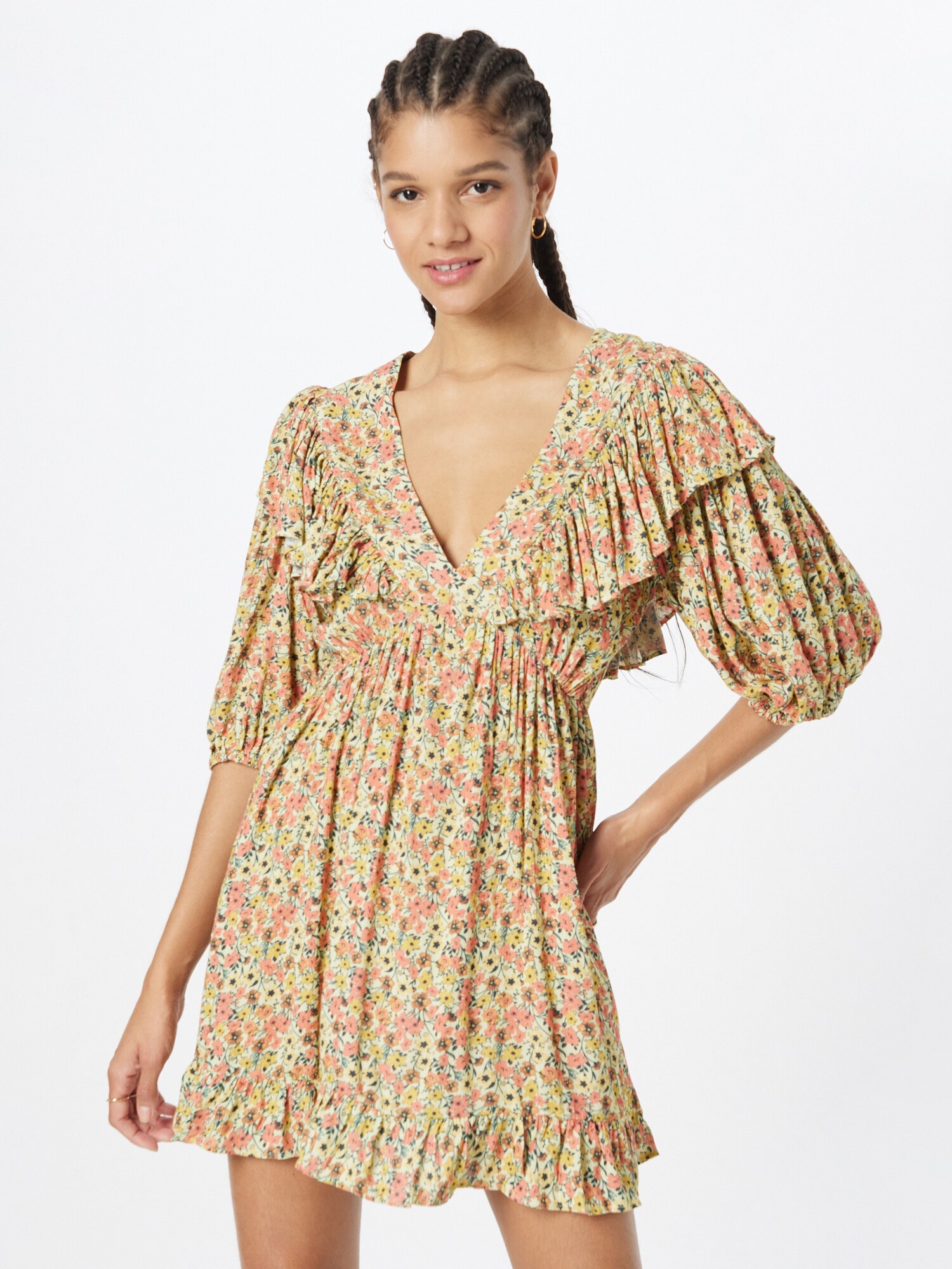 Nasty Gal Ruha  bézs / sárga / őszibarack / fekete termék 2. képe
