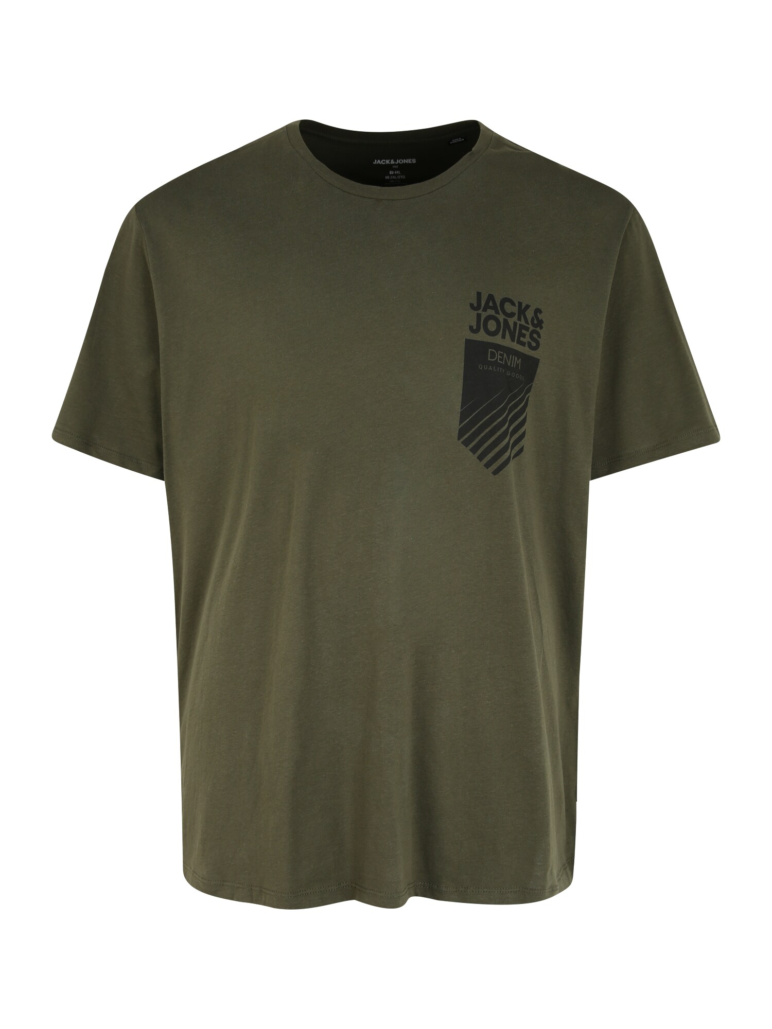 Jack & Jones Plus Marškinėliai  tamsiai žalia / juoda