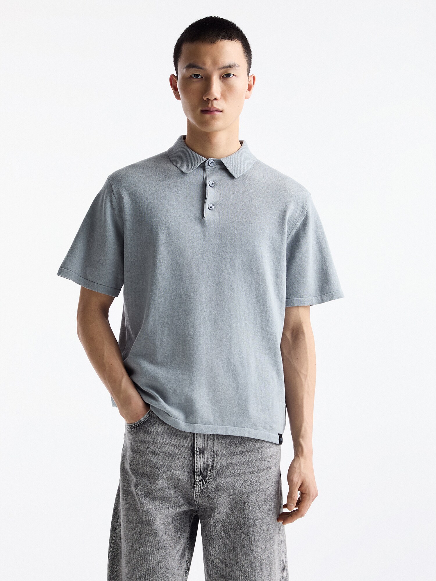 Pull&Bear Póló  füstkék termék 2. képe
