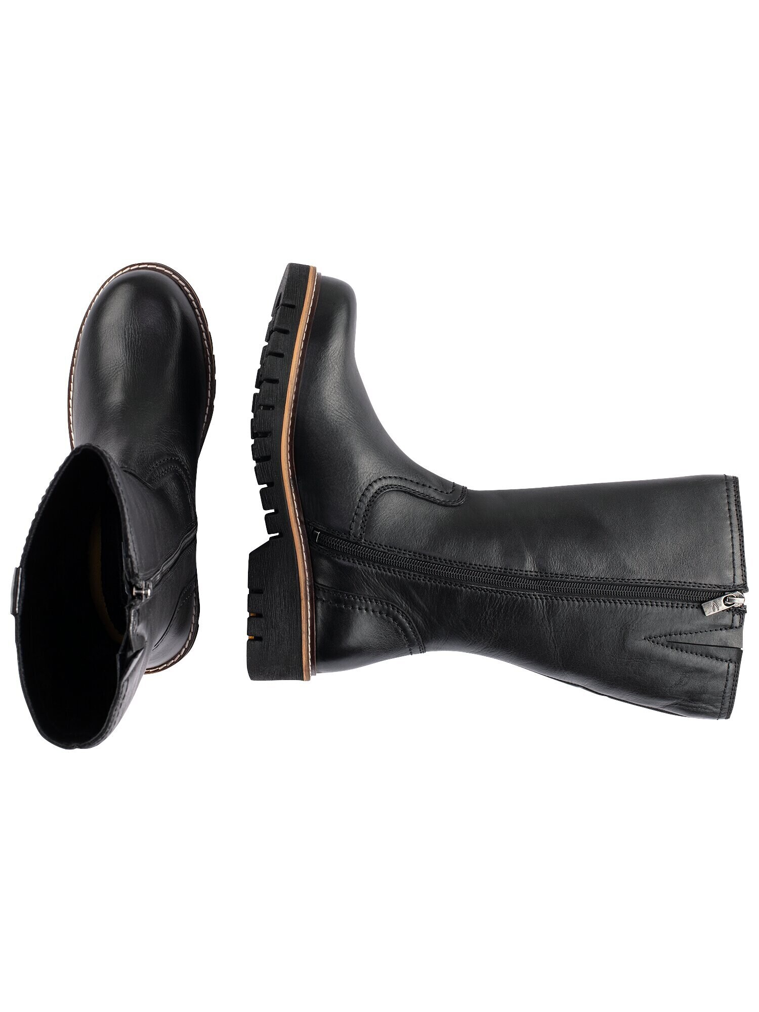 Thumbnail - Stiefel aus Leder mit Reißverschluss
