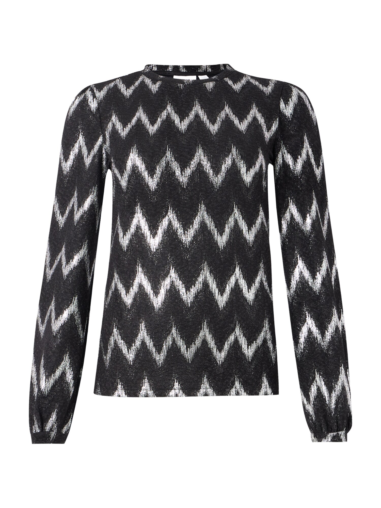 VILA Tricou VISascha  negru / argintiu