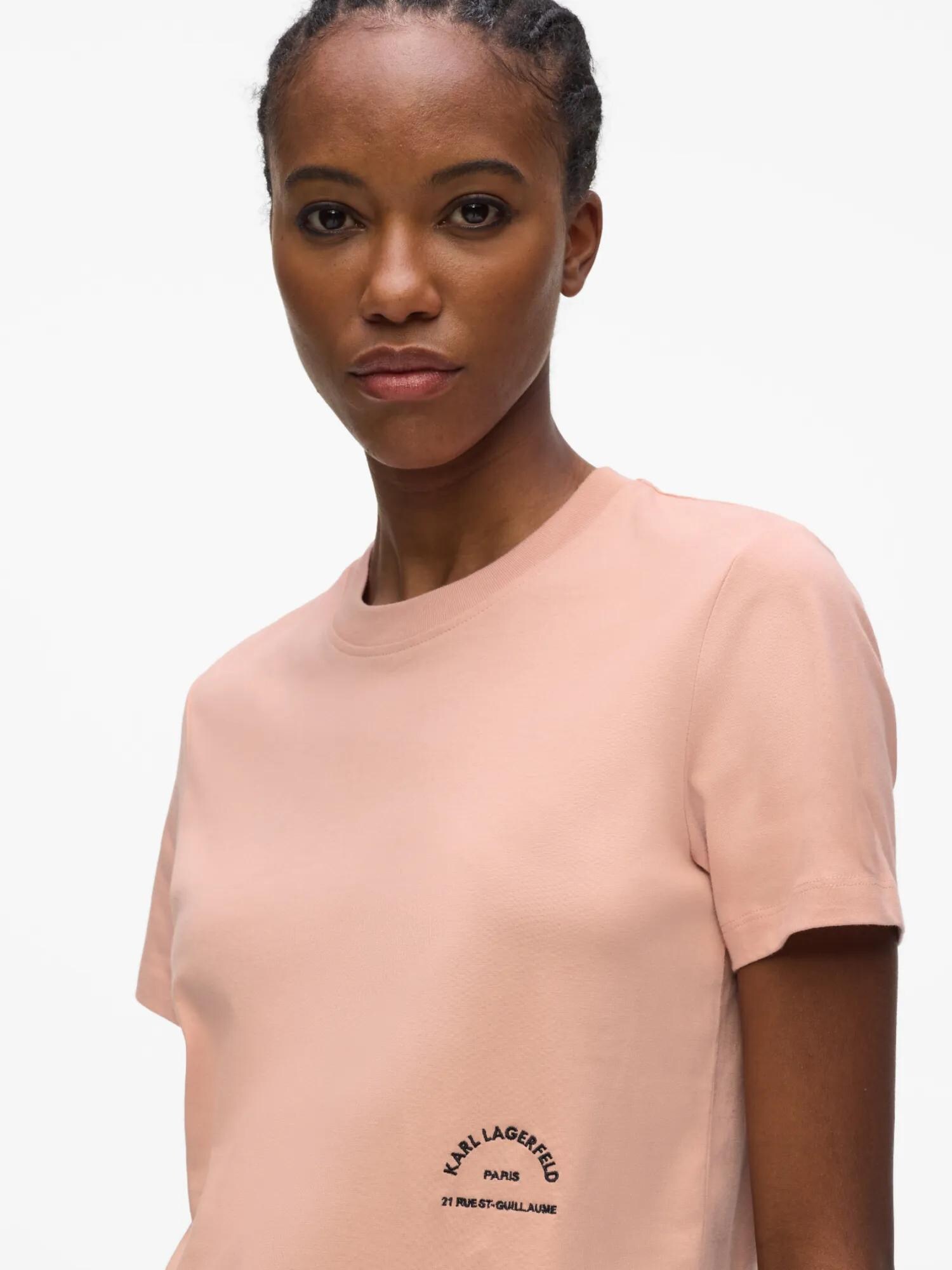 Karl Lagerfeld Camiseta  rosa pastel – imagen 4