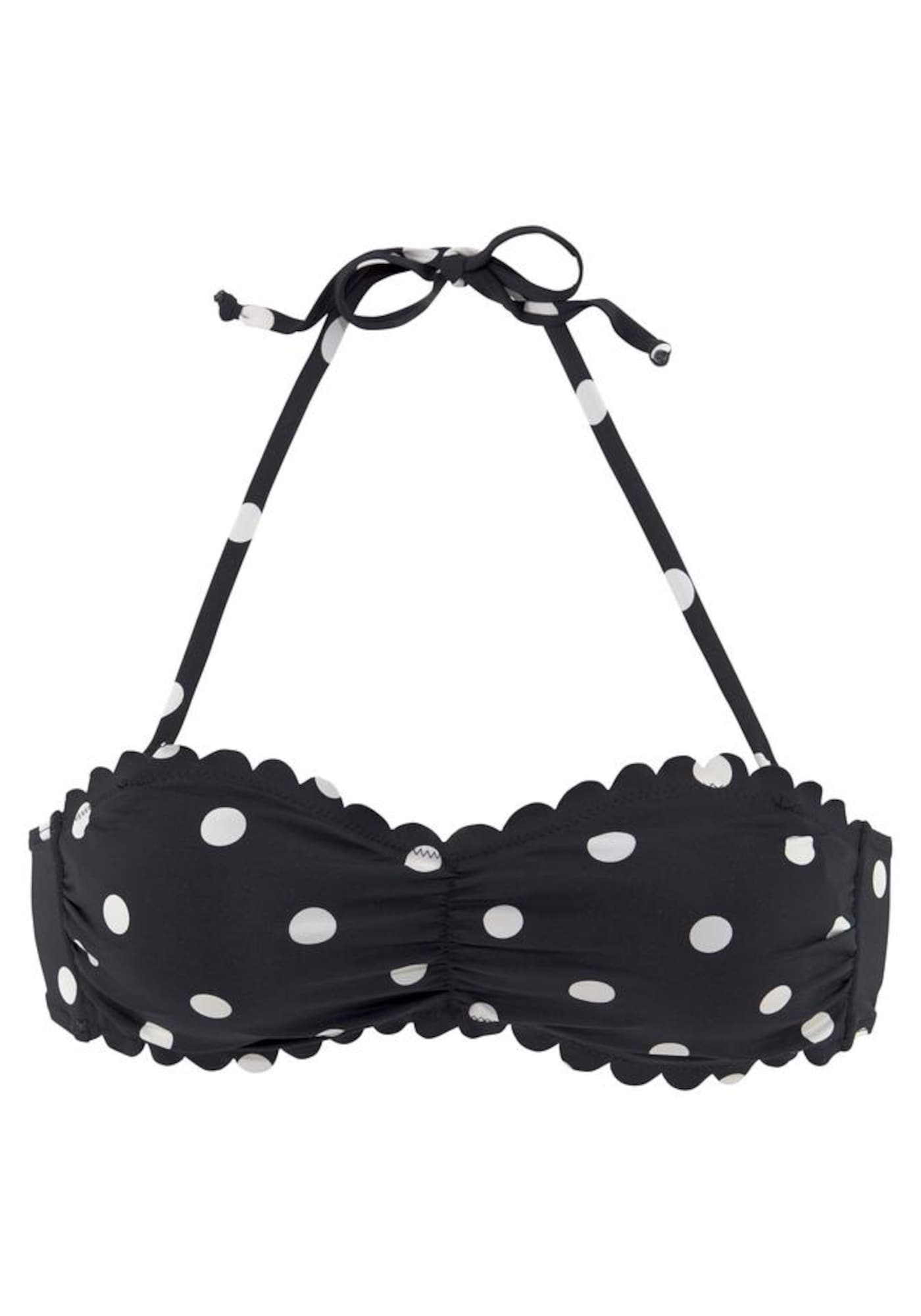 LASCANA Bikinový top  čierna / biela
