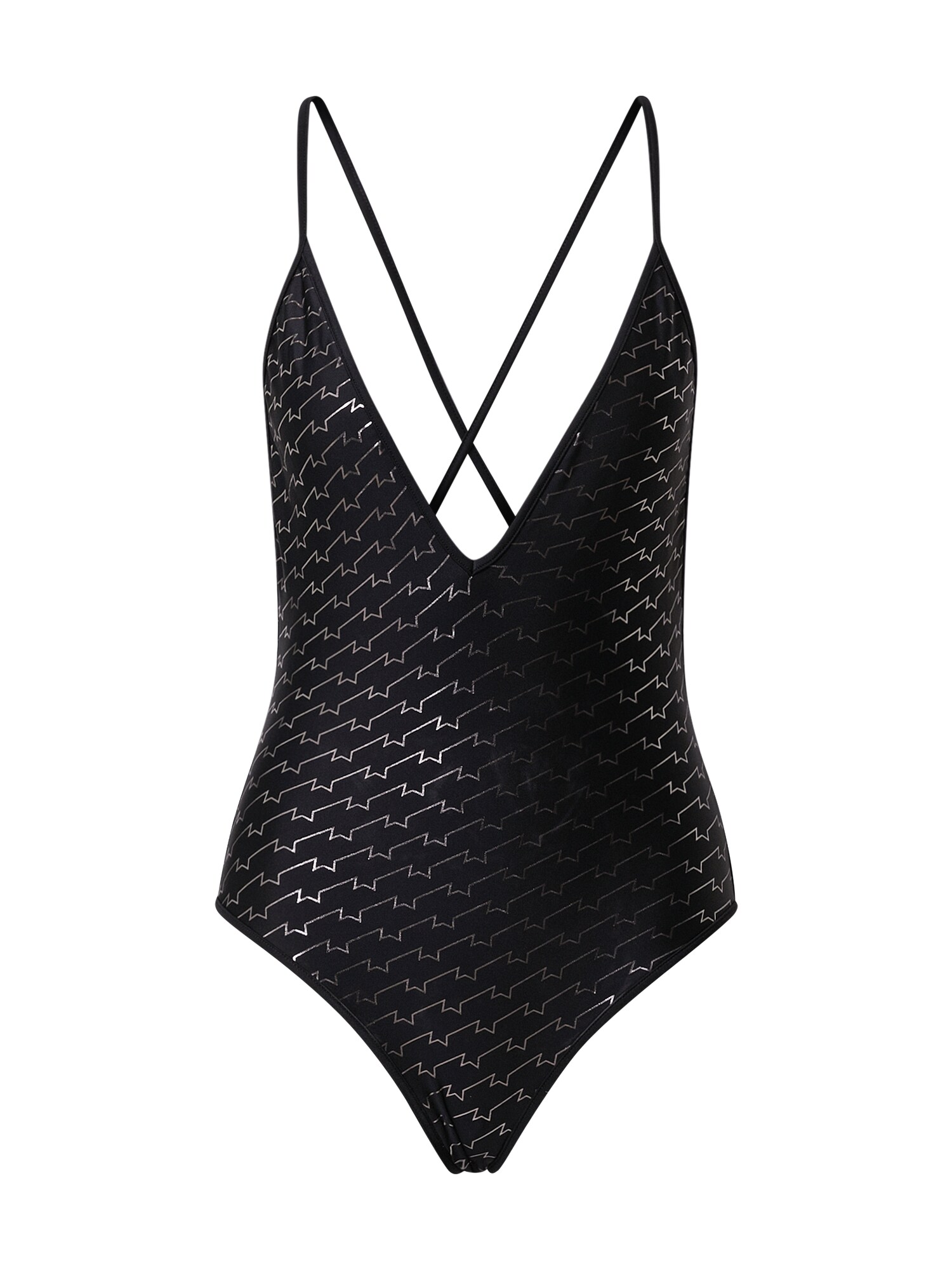 Zadig & Voltaire Maudymosi kostiumėlis  juoda / sidabrinė
