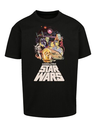 F4NT4STIC Shirt ‘Star Wars Guerra Di Stelle’ Gemengde kleuren / Zwart