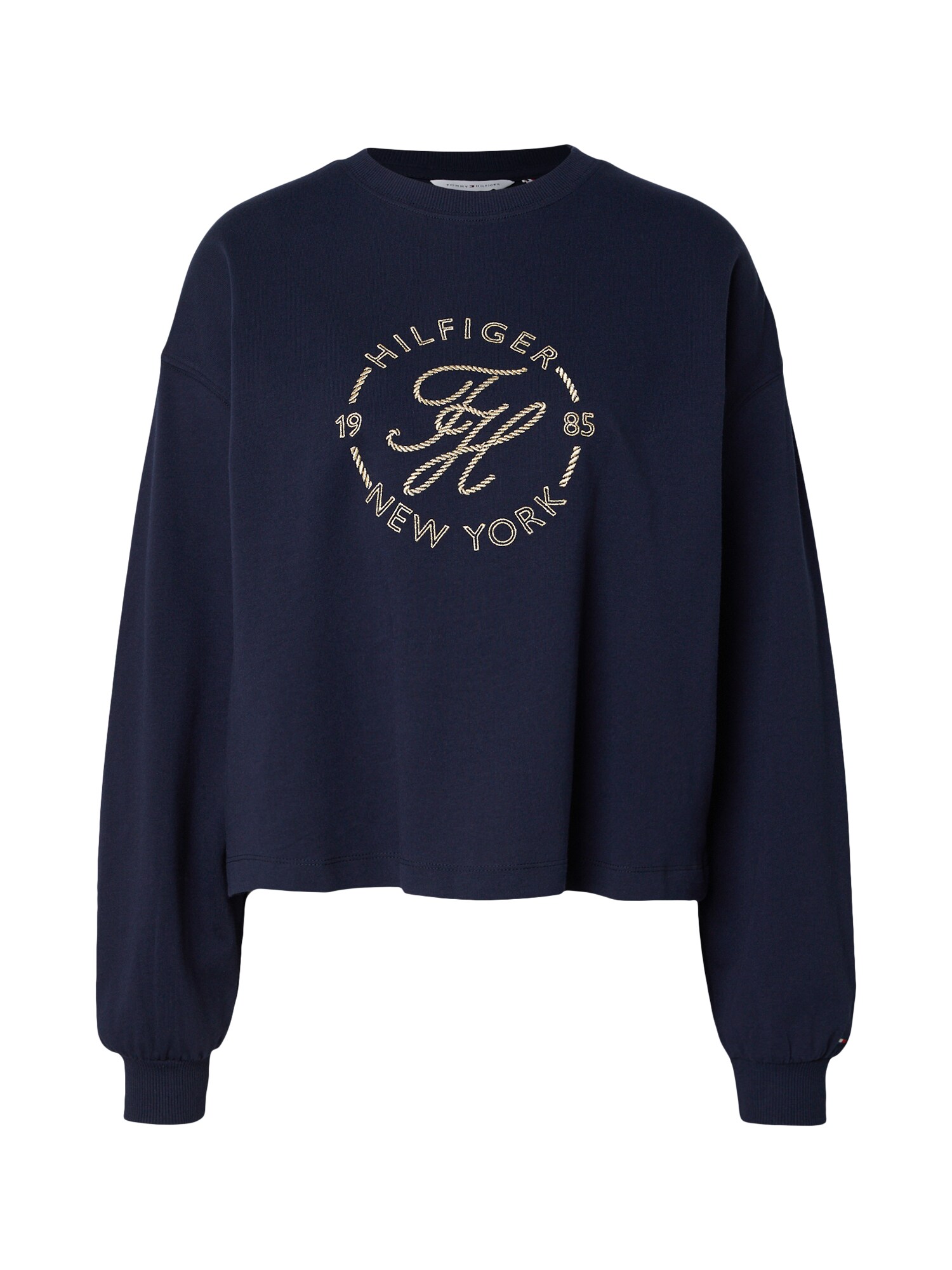 TOMMY HILFIGER Camiseta 'ROUNDAL' navy / oro
