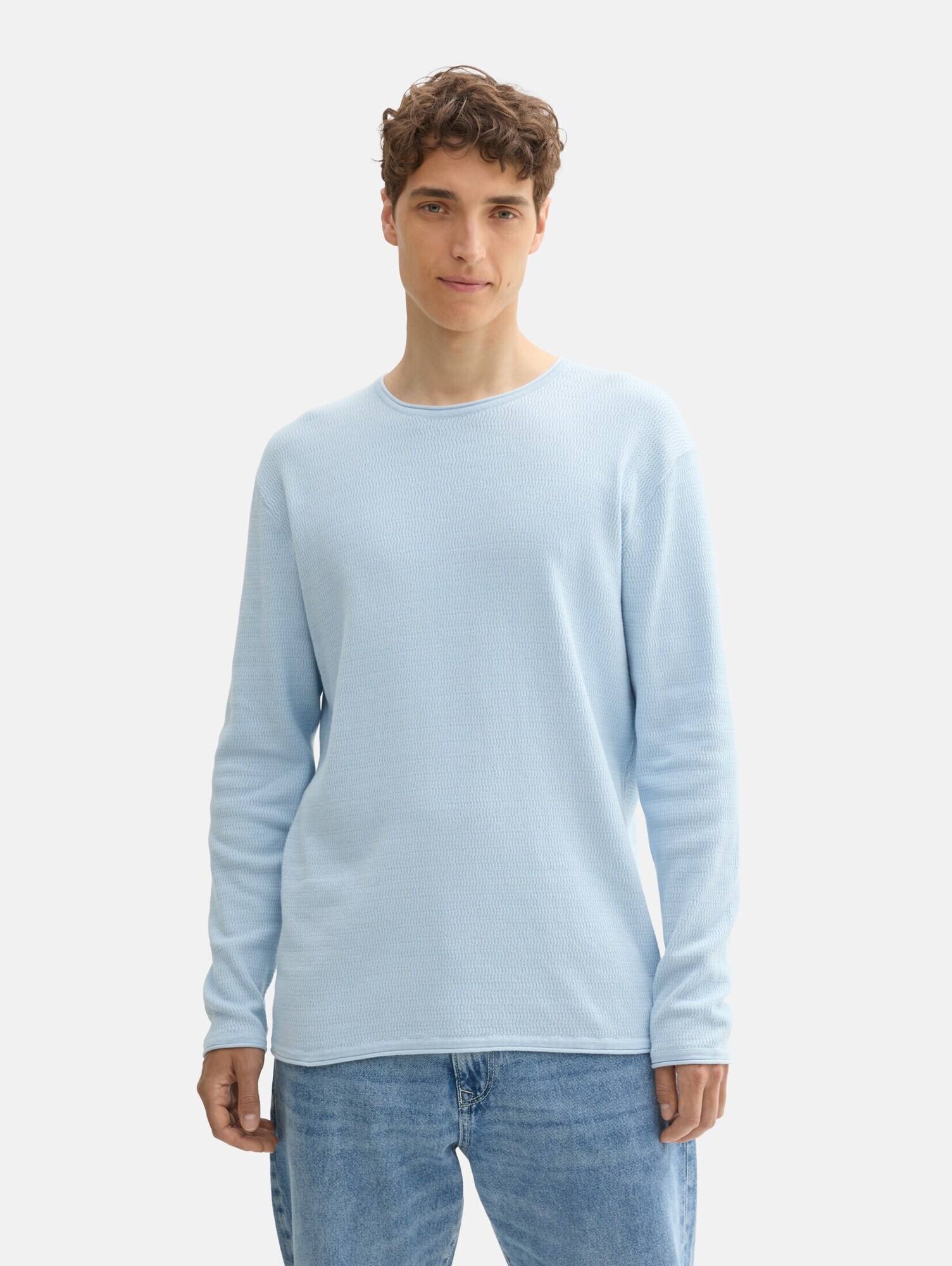 TOM TAILOR DENIM Pulóver  világoskék termék 2. képe
