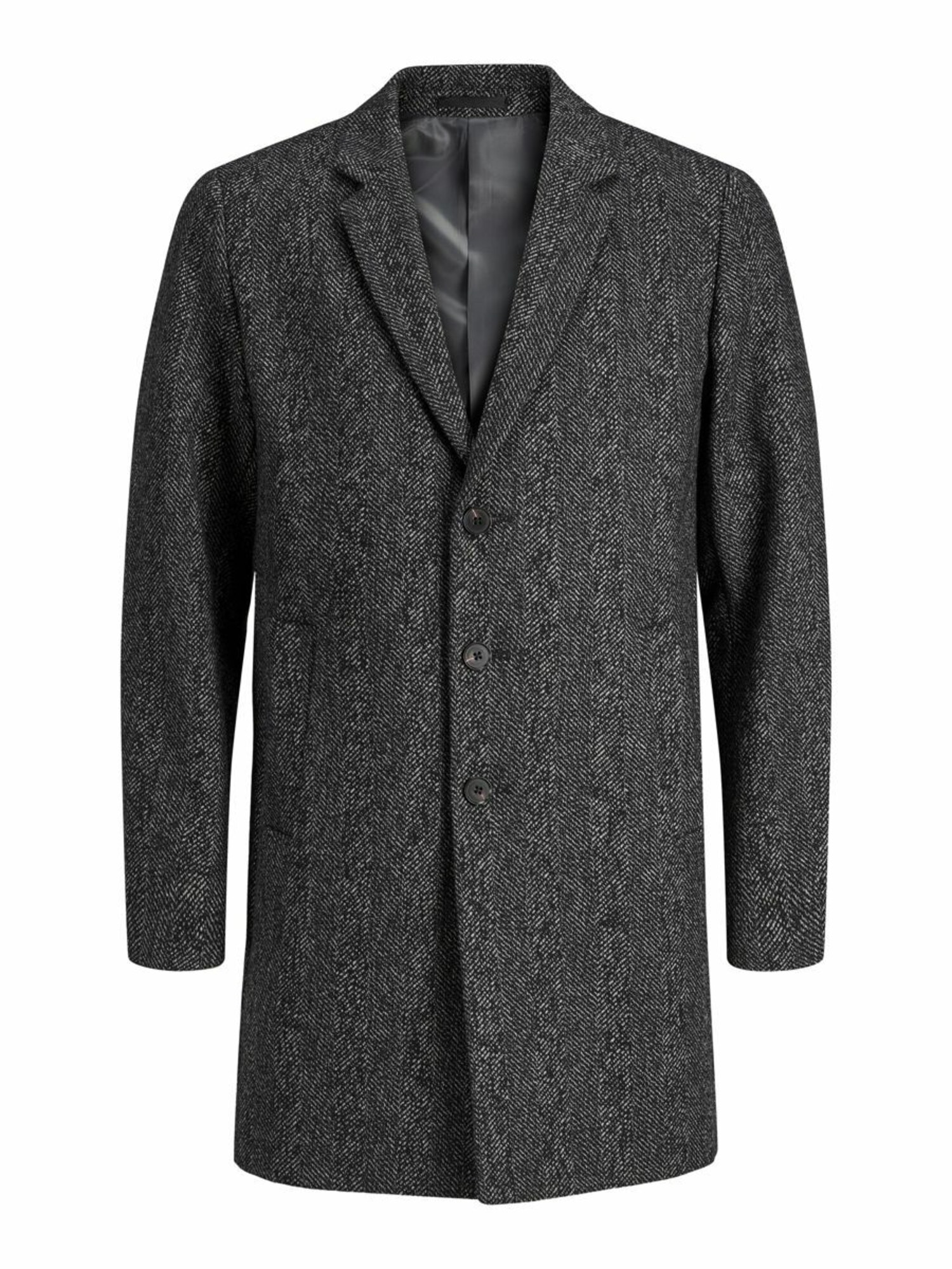 JACK & JONES Rudeninis-žieminis paltas  margai juoda