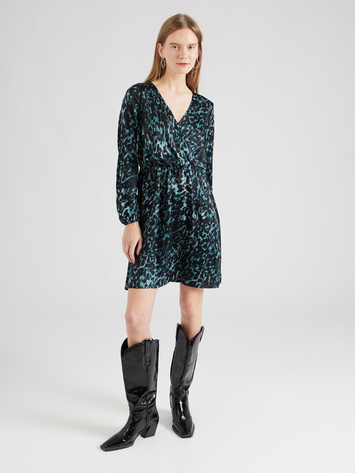 VERO MODA Ruha 'GILLEA'  smaragd / fekete termék 2. képe