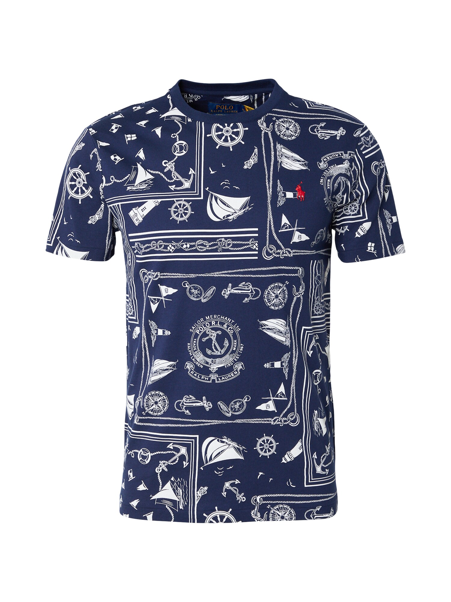 Polo Ralph Lauren Majica  mornarsko plava / bijela